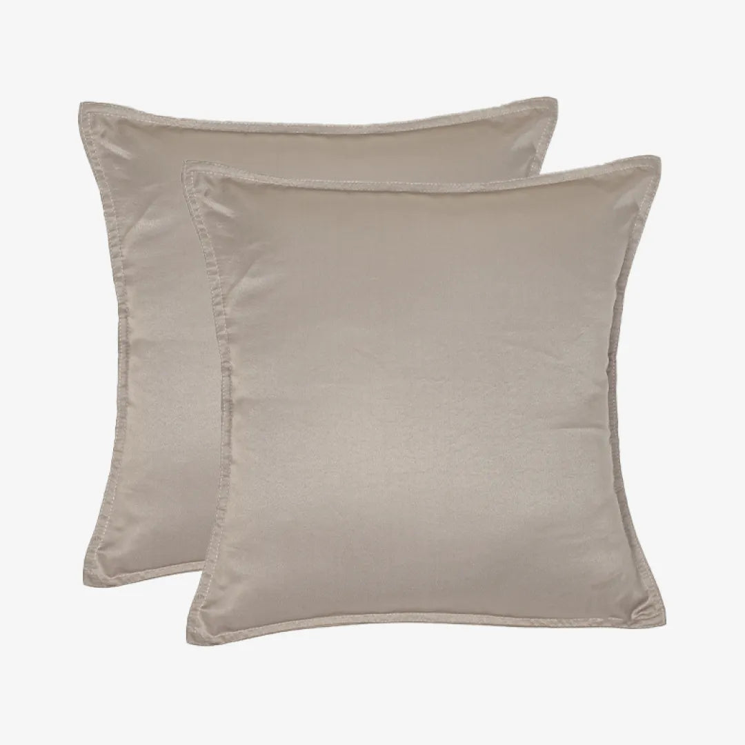 Italian Weave Cushion Covers- Set Of 2 - Light grey