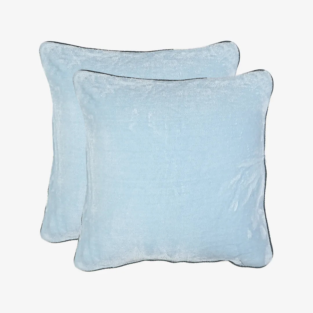 AC Blanket Cushion Covers-Set of 2 - Powder Blue