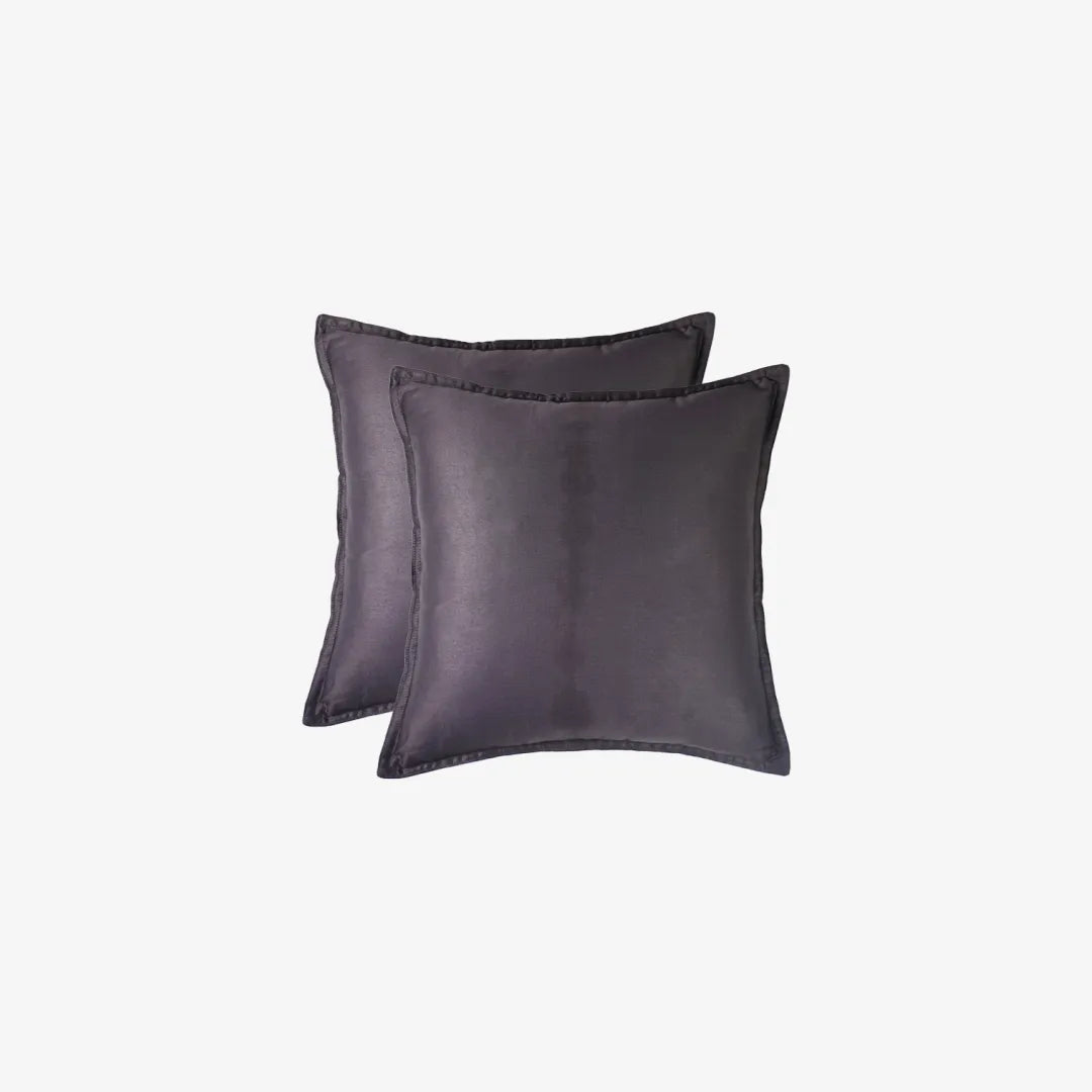 Egyptian Cotton Cushion Covers- Set Of 2 - Raven