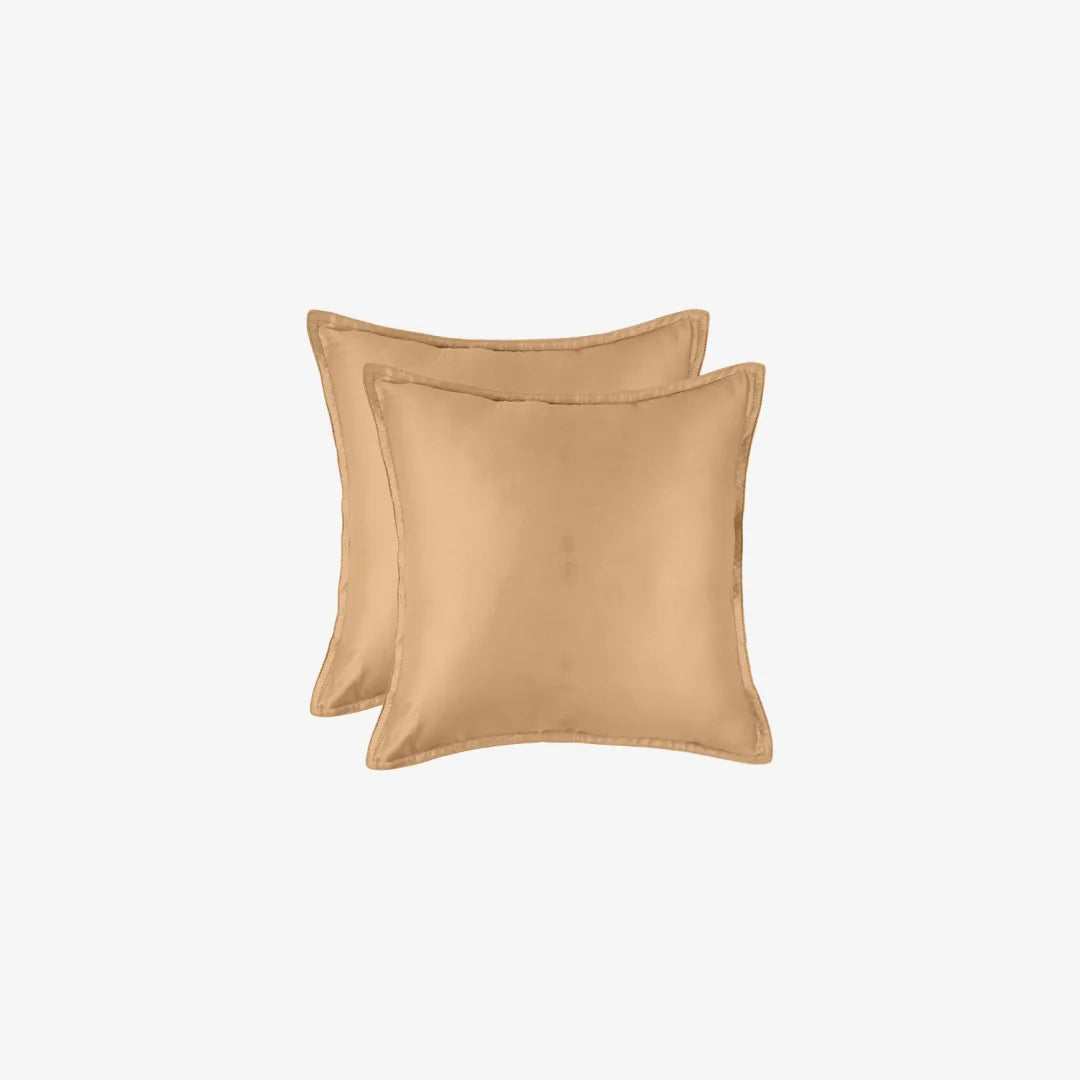 Egyptian Cotton Cushion Covers- Set Of 2 - Walnut