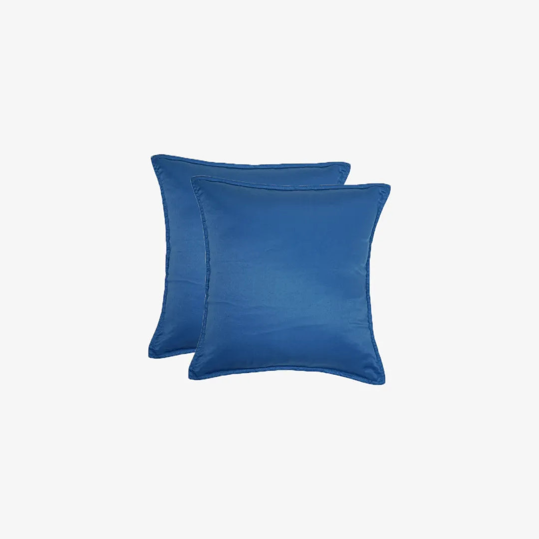 Italian Weave Cushion Covers- Set Of 2 - Blue