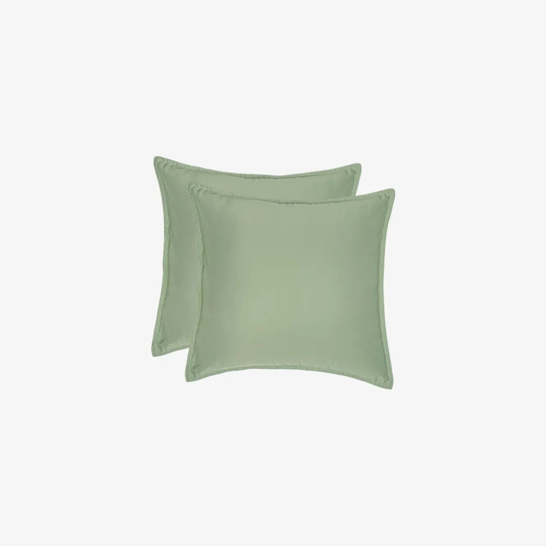 Italian Weave Cushion Covers- Set Of 2 - Green