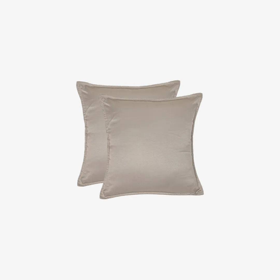 Italian Weave Cushion Covers- Set Of 2 - Light grey