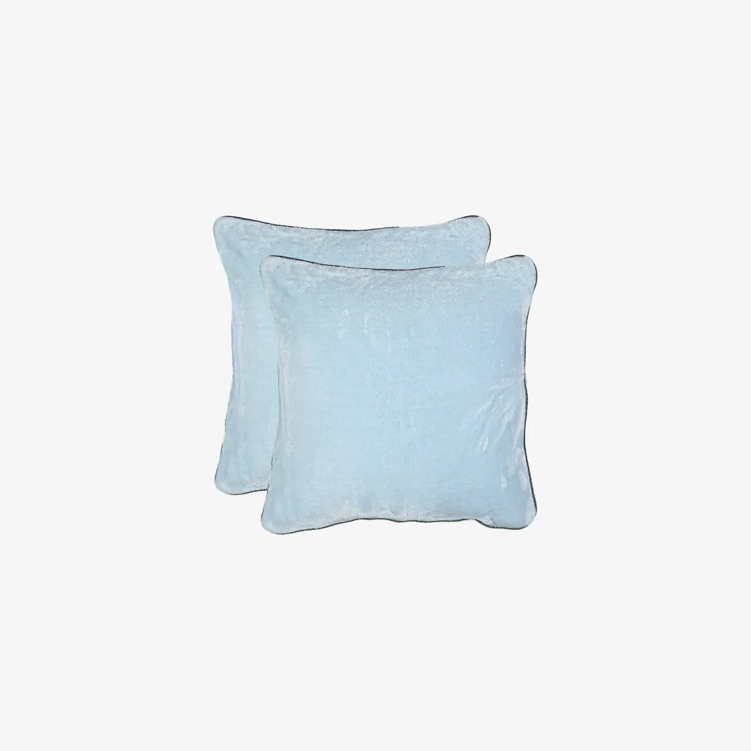 AC Blanket Cushion Covers-Set of 2 - Powder Blue