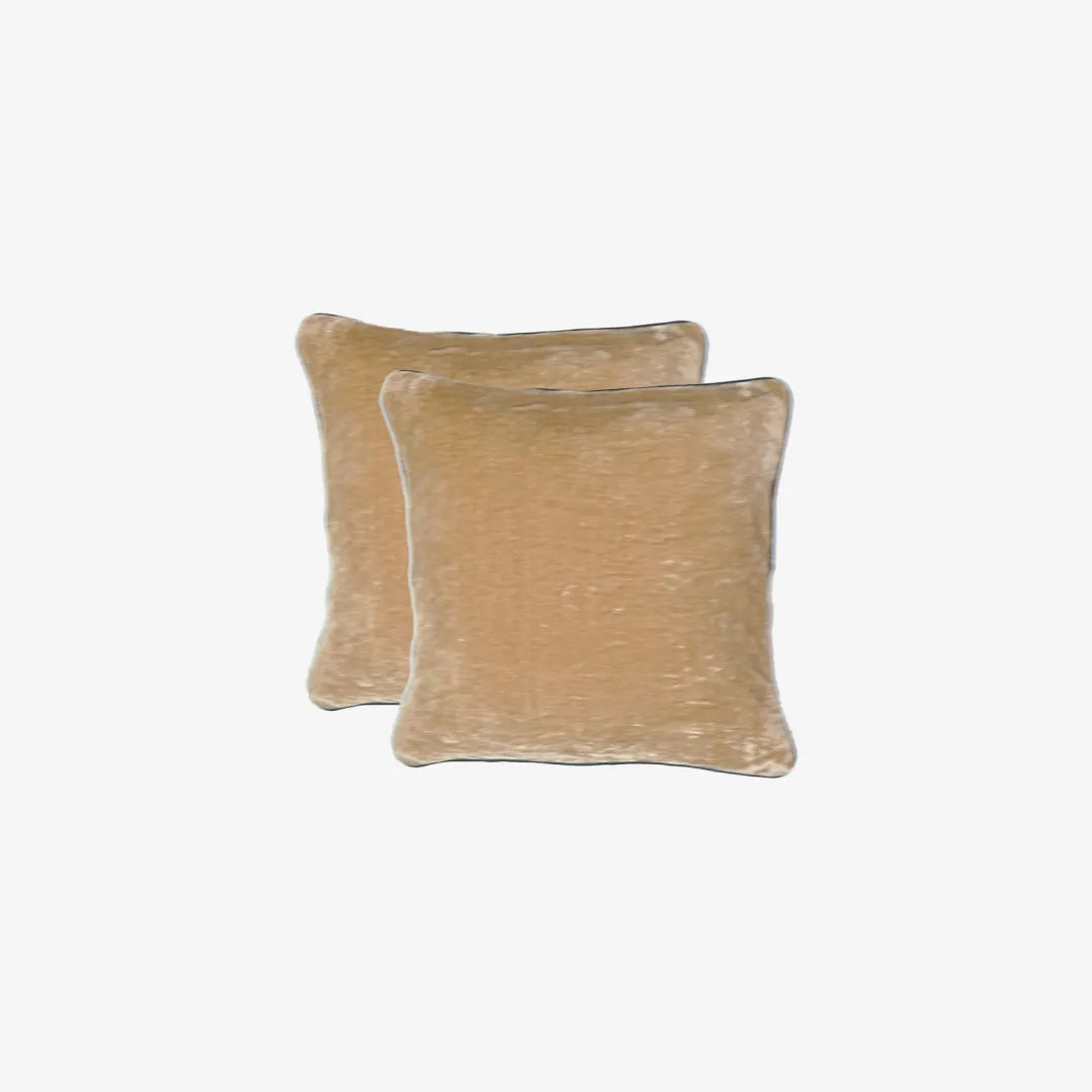 AC Blanket Cushion Covers-Set of 2 - Taupe