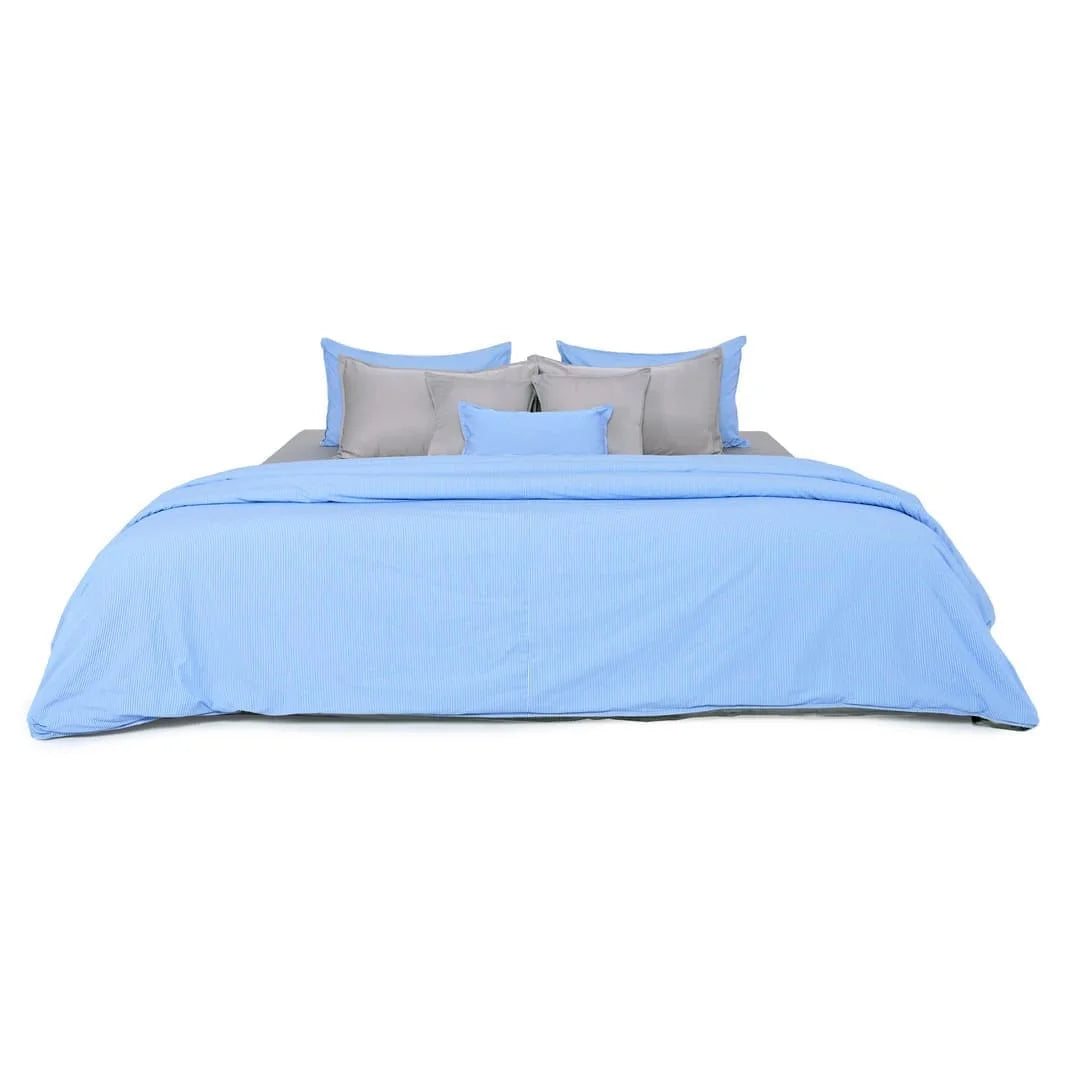 Linen Blend AC Comforter With 2 Pillow Cases and 1 Breakfast Pillow - Tranquil