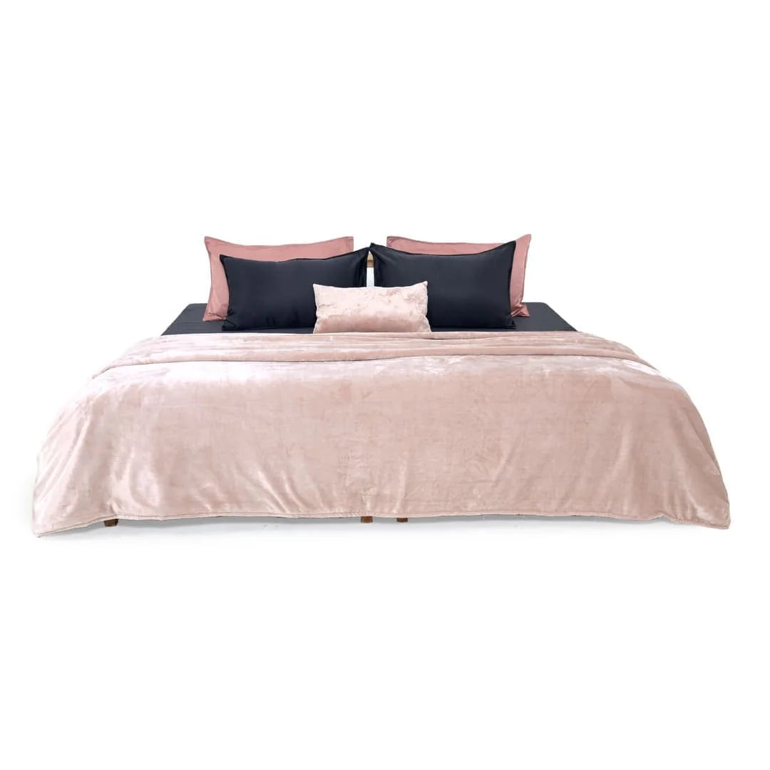 Zarf Premium AC Dohar With Two Pillow Covers & One Breakfast Cushion Cover - Pinkstone