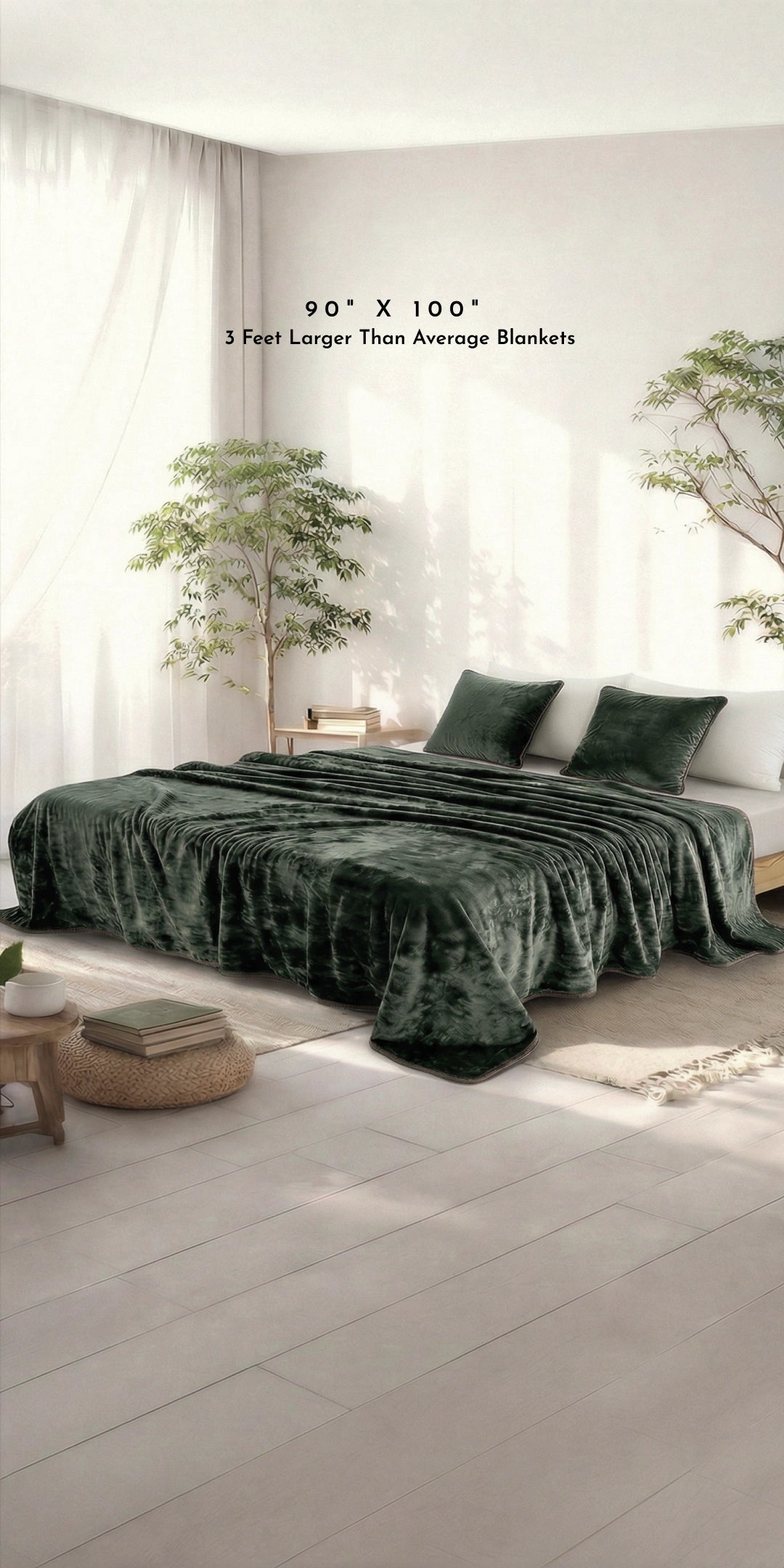 Zarf All-Season Premium AC Blanket With Two Pillow Covers & Two Cushion Covers - Greener pastures
