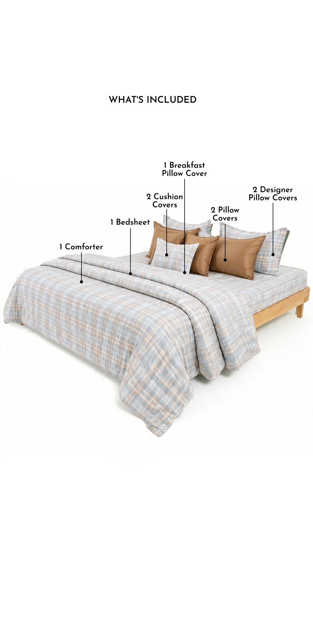 Zarf Linen Blend Bedding Set Of 9 - Ellsworth