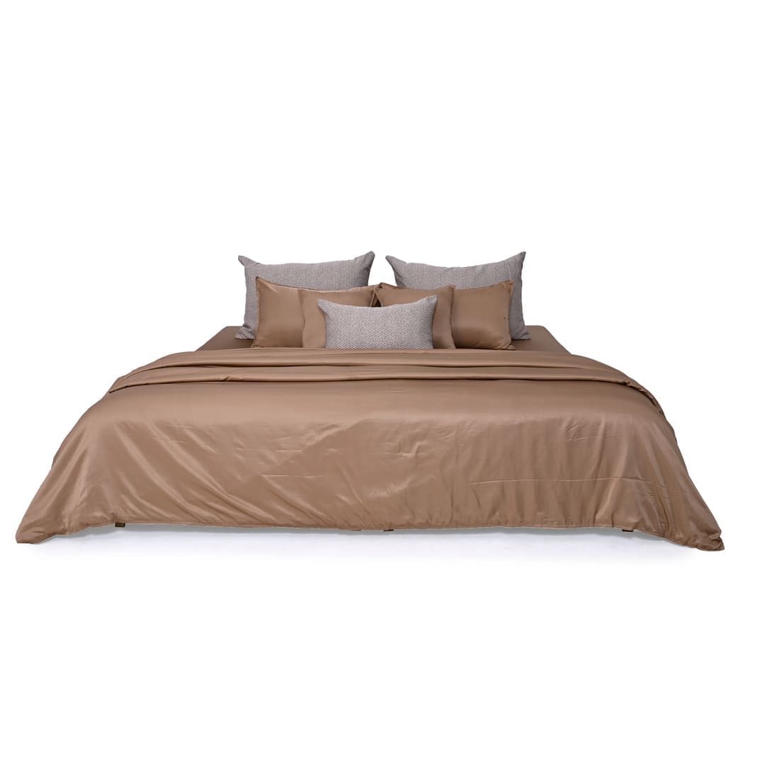 ZARF Italian Staple Weave Comforter With 2 Designer Pillow Cases 1 Breakfast Cushion Cover - Cove