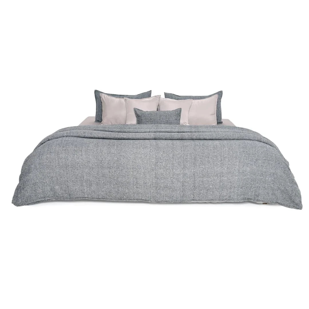 Linen Blend AC Comforter With 2 Pillow Cases and 1 Breakfast Pillow - Harbour