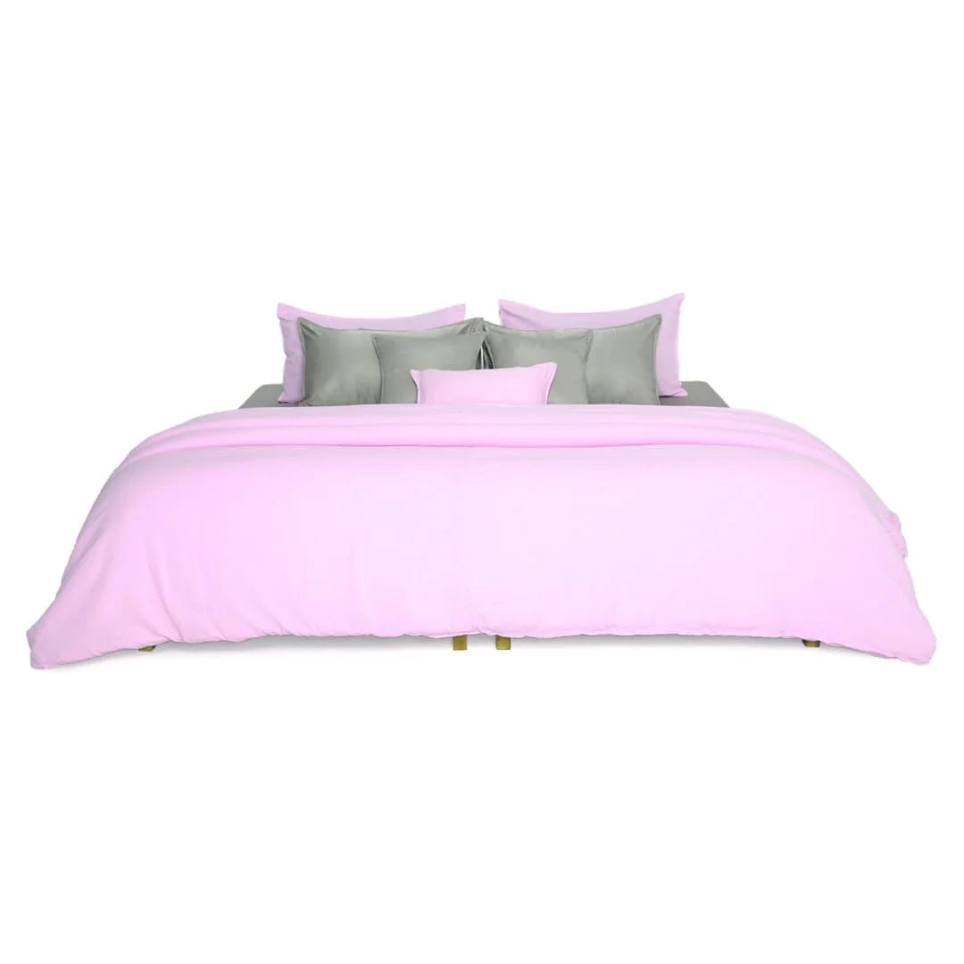 Linen Blend AC Comforter With 2 Pillow Cases and 1 Breakfast Pillow - Promenade
