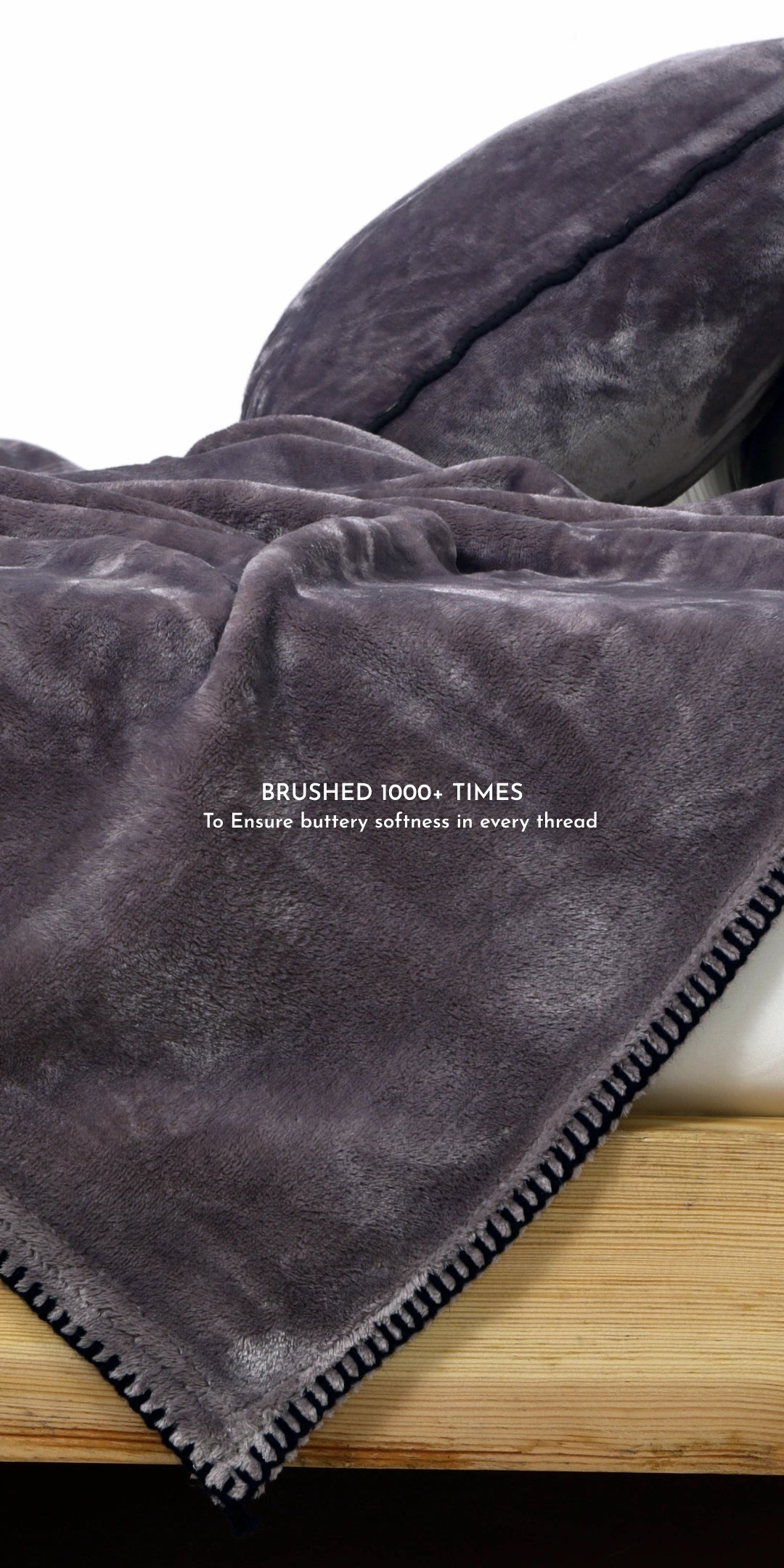Zarf All-Season Premium AC Blanket With Two Pillow Covers & Two Cushion Covers - Mauve