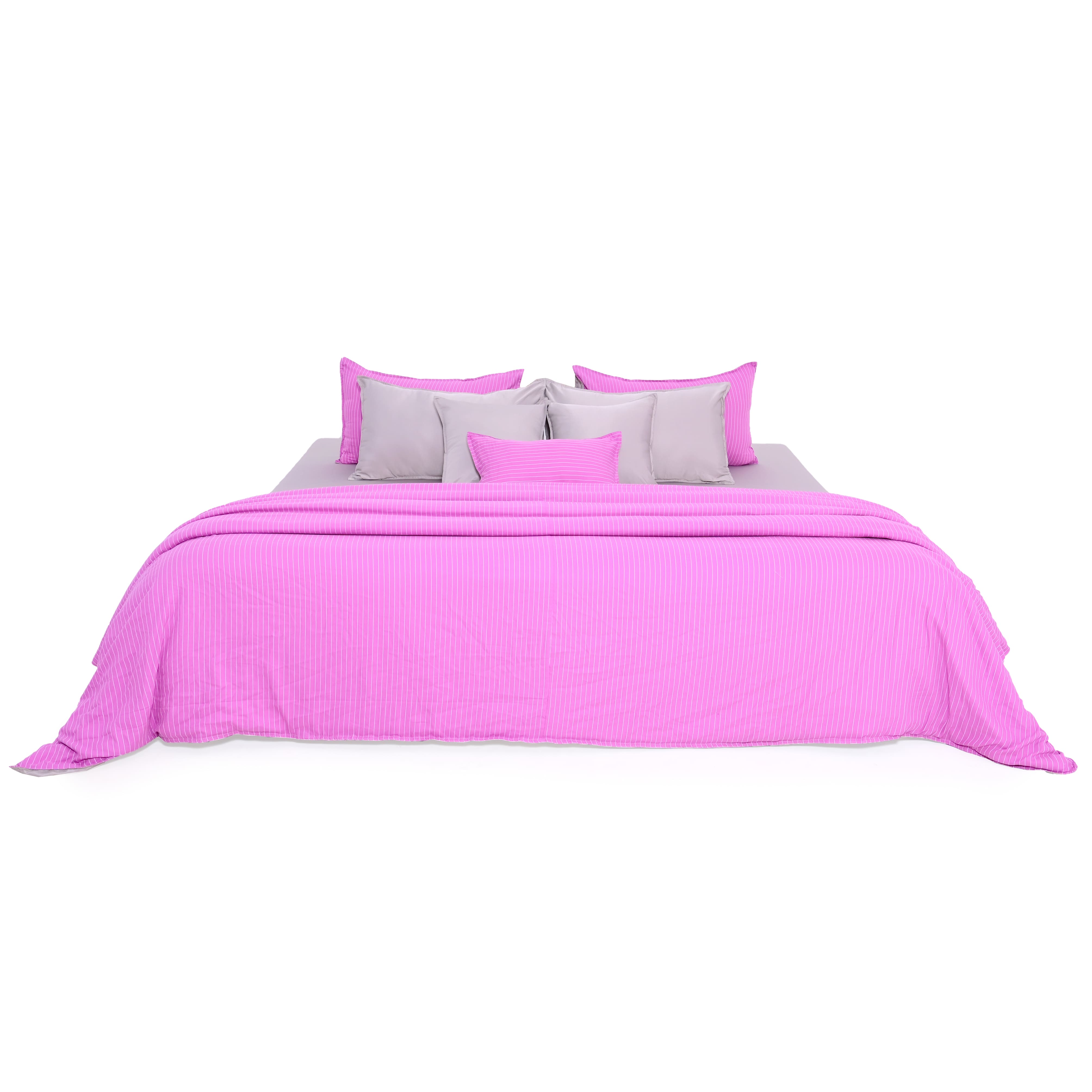 Linen Blend AC Comforter With 2 Pillow Cases and 1 Breakfast Pillow - Noor