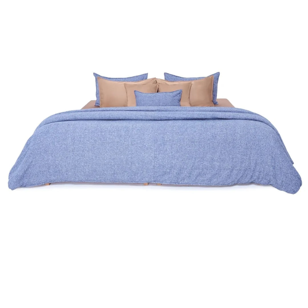 Linen Blend AC Comforter With 2 Pillow Cases and 1 Breakfast Pillow - Fleck