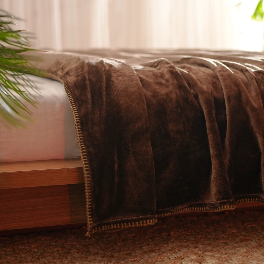 ZARF ALL-SEASON PREMIUM AC BLANKET SET OF 5 - Mocha