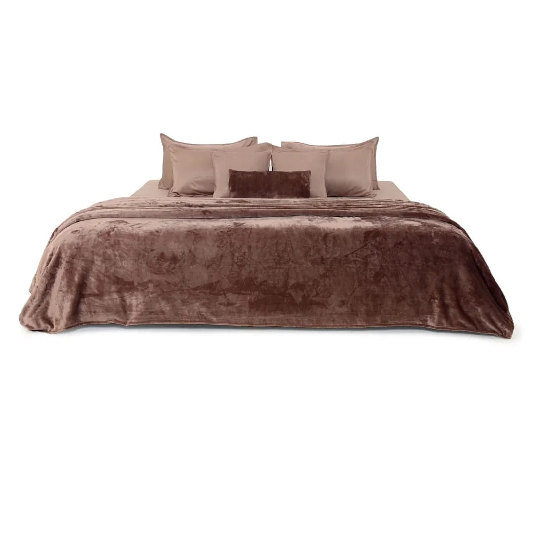 Zarf Premium AC Dohar With Two Pillow Covers & One Breakfast Cushion Cover - Brownstone