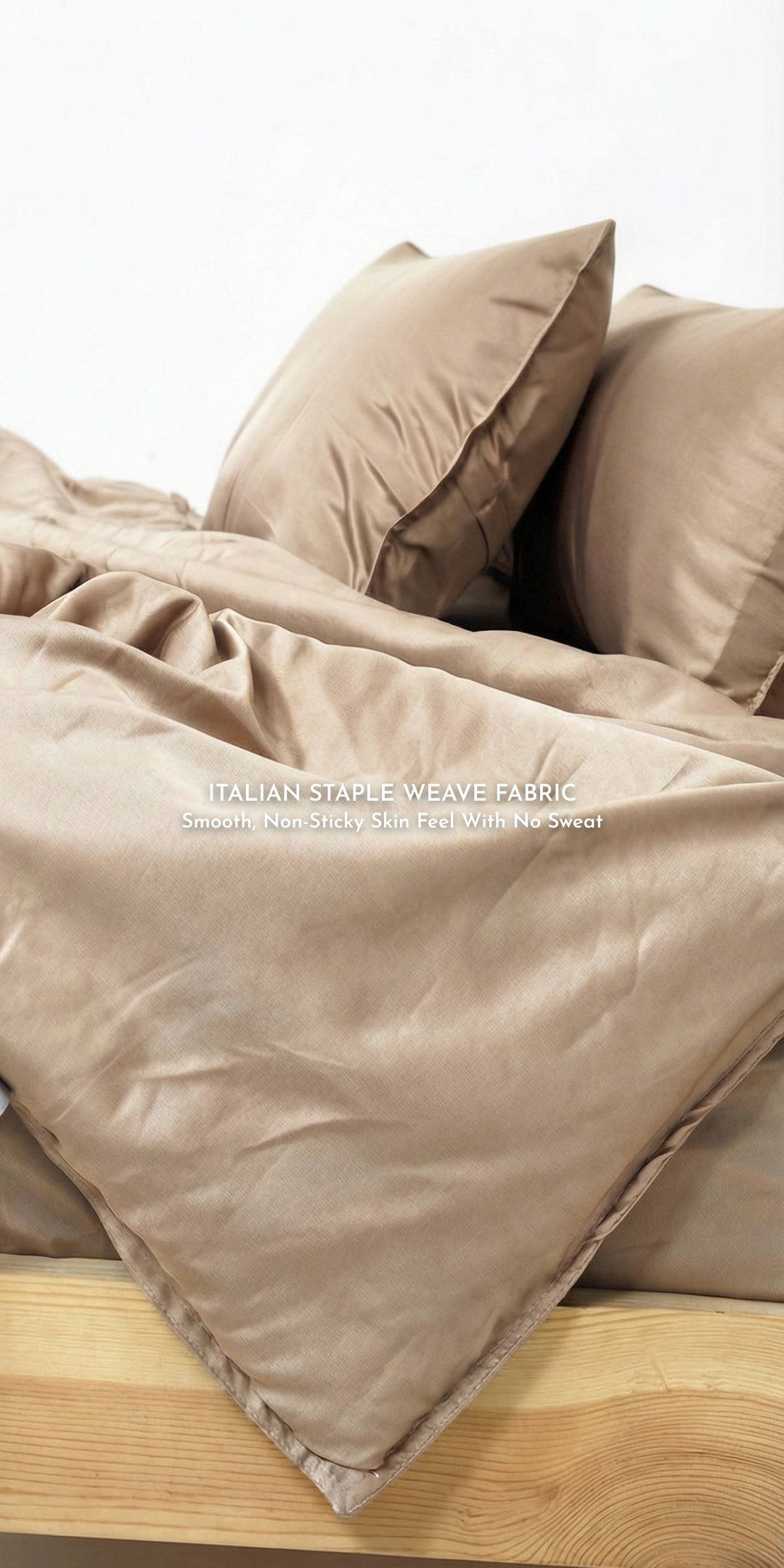 ZARF Italian Staple Weave Bedsheet With 2 Designer Pillow Cases, 2 Solid Pillowcases & 2 Cushion Covers - Marbelle