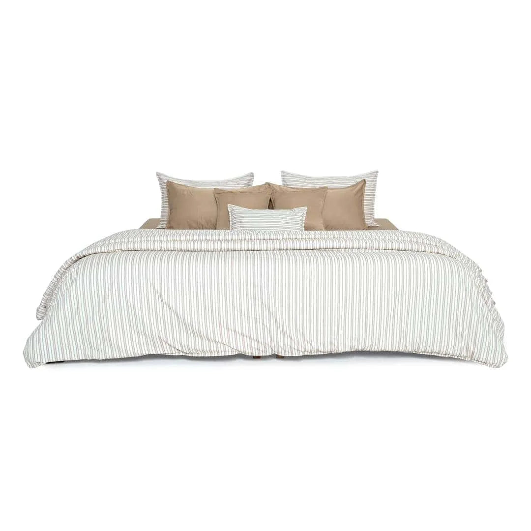 Linen Blend AC Comforter With 2 Pillow Cases and 1 Breakfast Pillow - Vesper