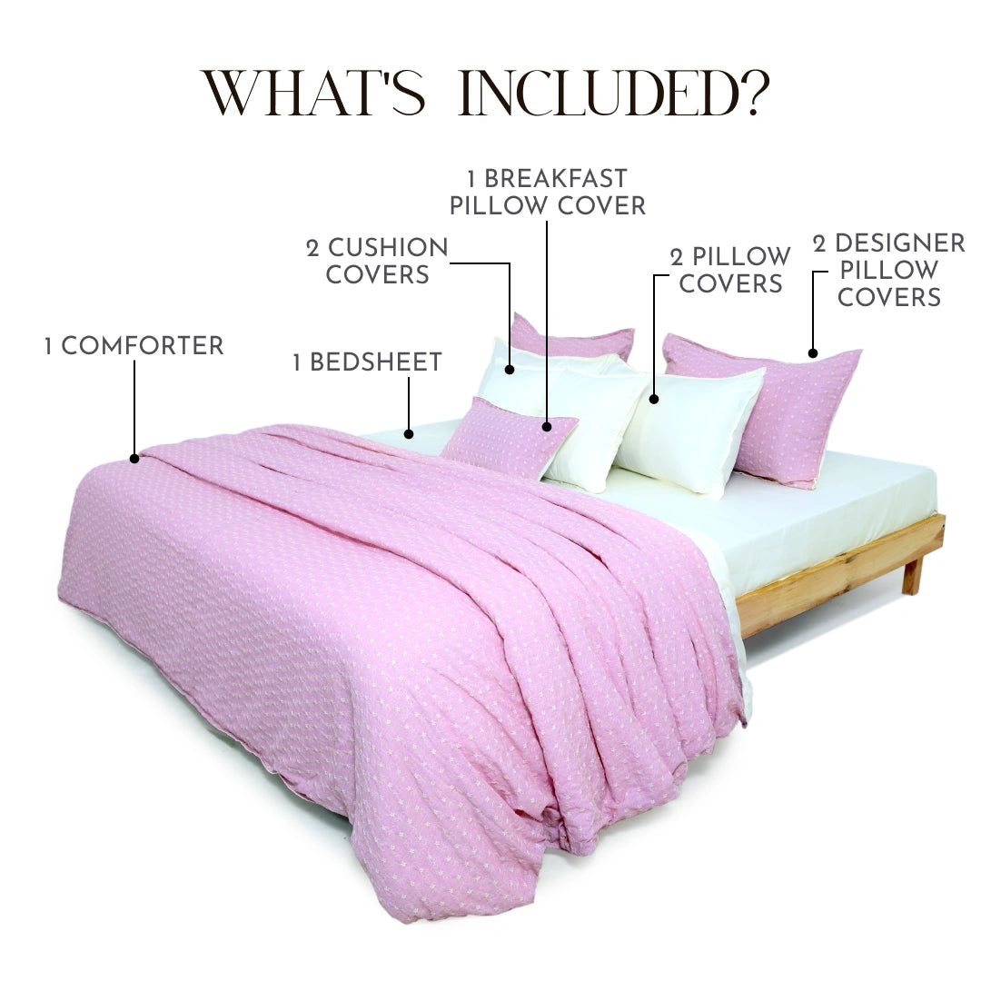 Zarf Luxe Bedding Set Of 9 For Single Size Bed- Étoile