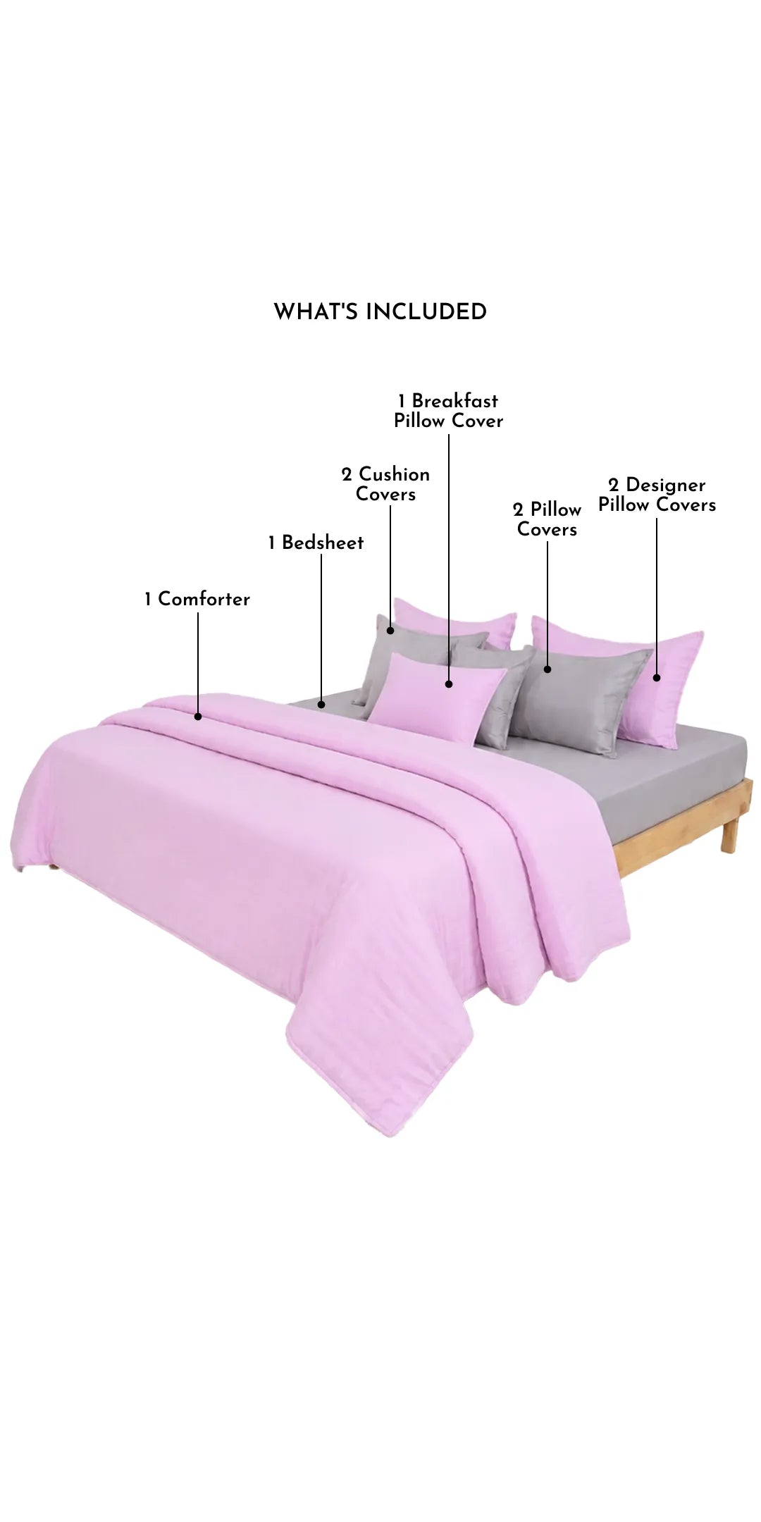 Zarf Linen Blend Bedding Set Of 9 - Promenade