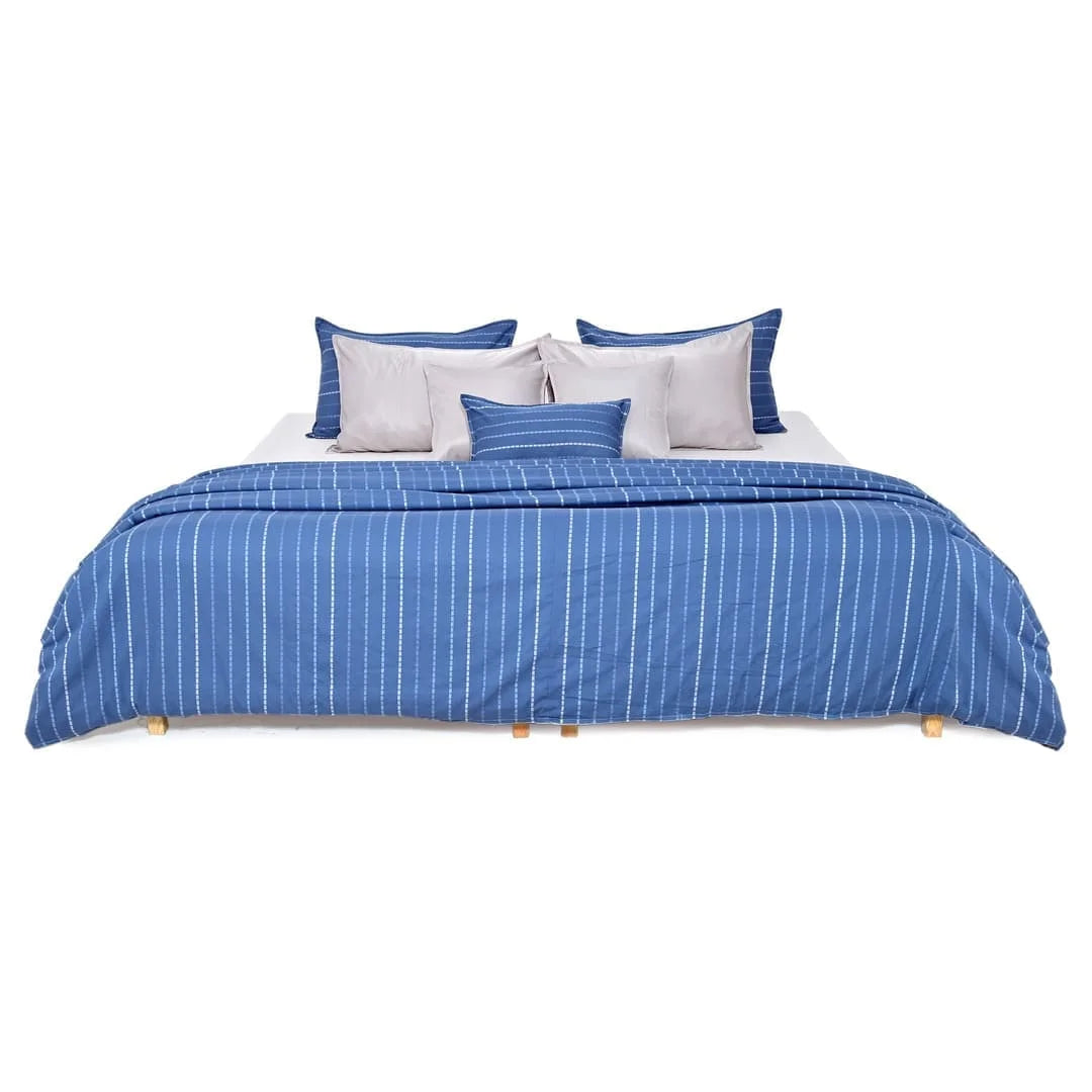 Zarf Linen Blend Bedding Set Of 9 For Single Size Bed - Zenvy