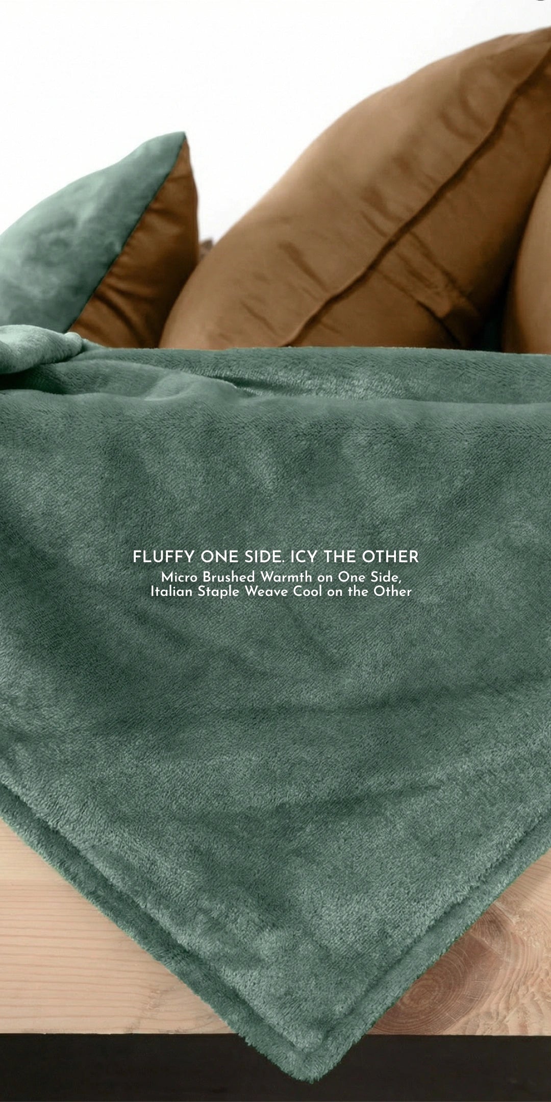 Zarf Premium AC Dohar for Single Bed Size With Two Pillow Covers & One Breakfast Cushion Cover - Greenstone