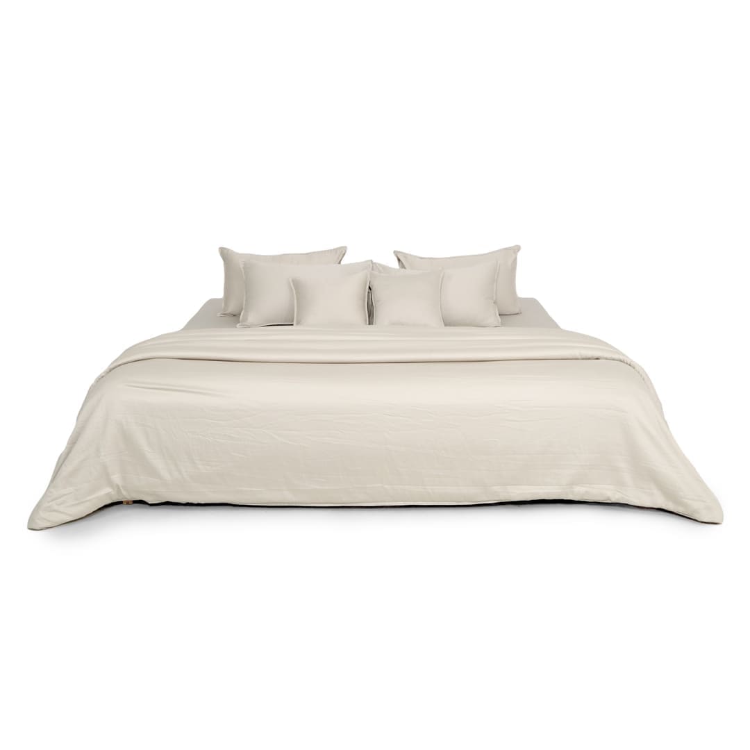Zeries Egyptian Cotton Bedsheets With 2 Pillow Cases & 2 Cushion Covers - Shell