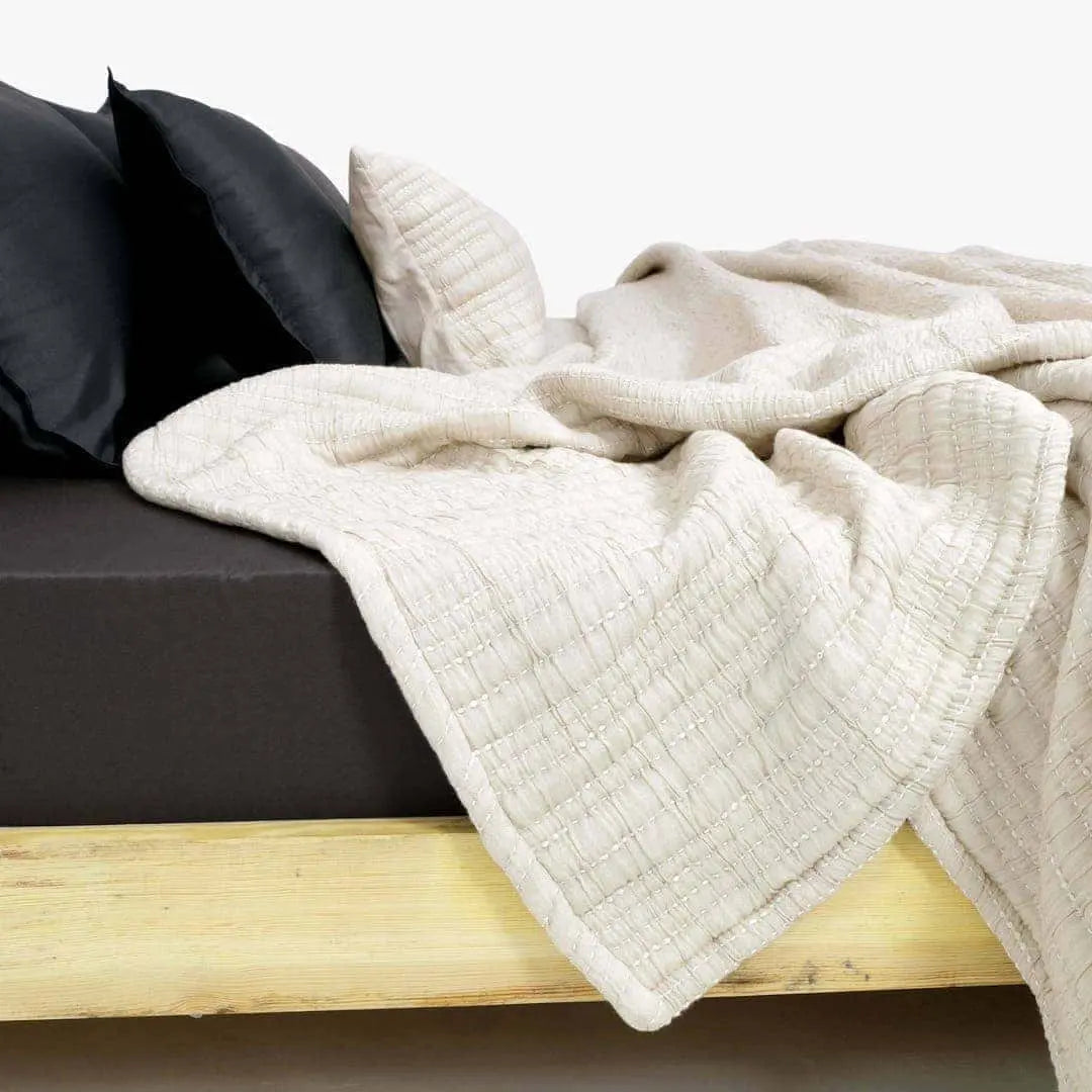 Zarf King Size Pure Cotton Cottage Blanket with 2 Pillowcases and 1 Cushion Cover - Opal Rose