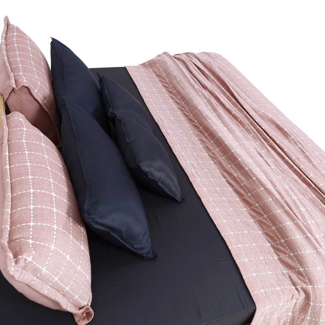 Zarf California King Size Plush Cotton AC Blanket With 2 Pillow Cases - Bloomist