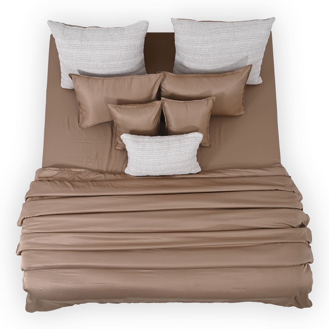 ZARF Italian Staple Weave Comforter With 2 Designer Pillow Cases 1 Breakfast Cushion Cover - Aven