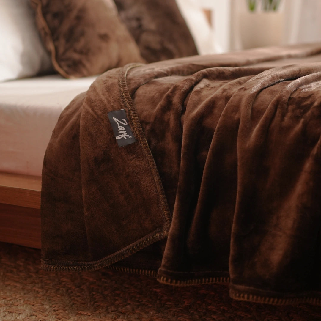 ZARF ALL-SEASON PREMIUM AC BLANKET SET OF 5 - Mocha