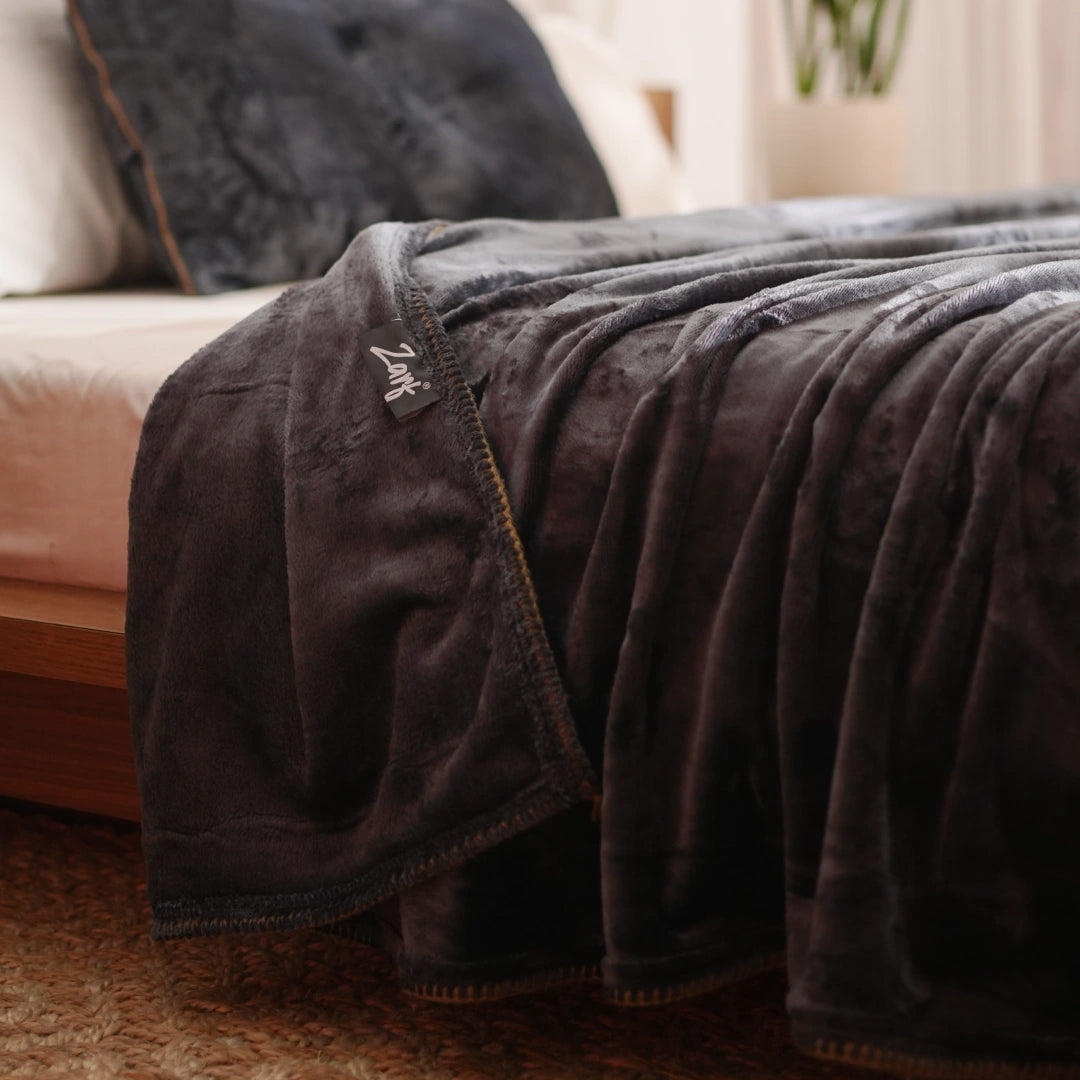 ZARF ALL-SEASON PREMIUM AC BLANKET SET OF 5 - Charcoal Grey
