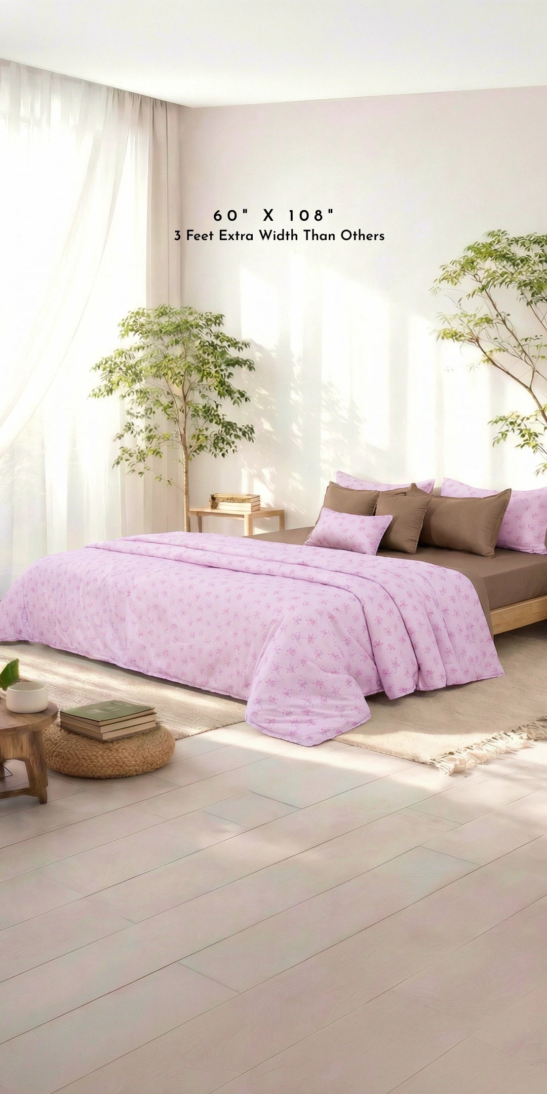Zarf Linen Blend Bedding Set Of 9 For Single Size Bed - Florinex
