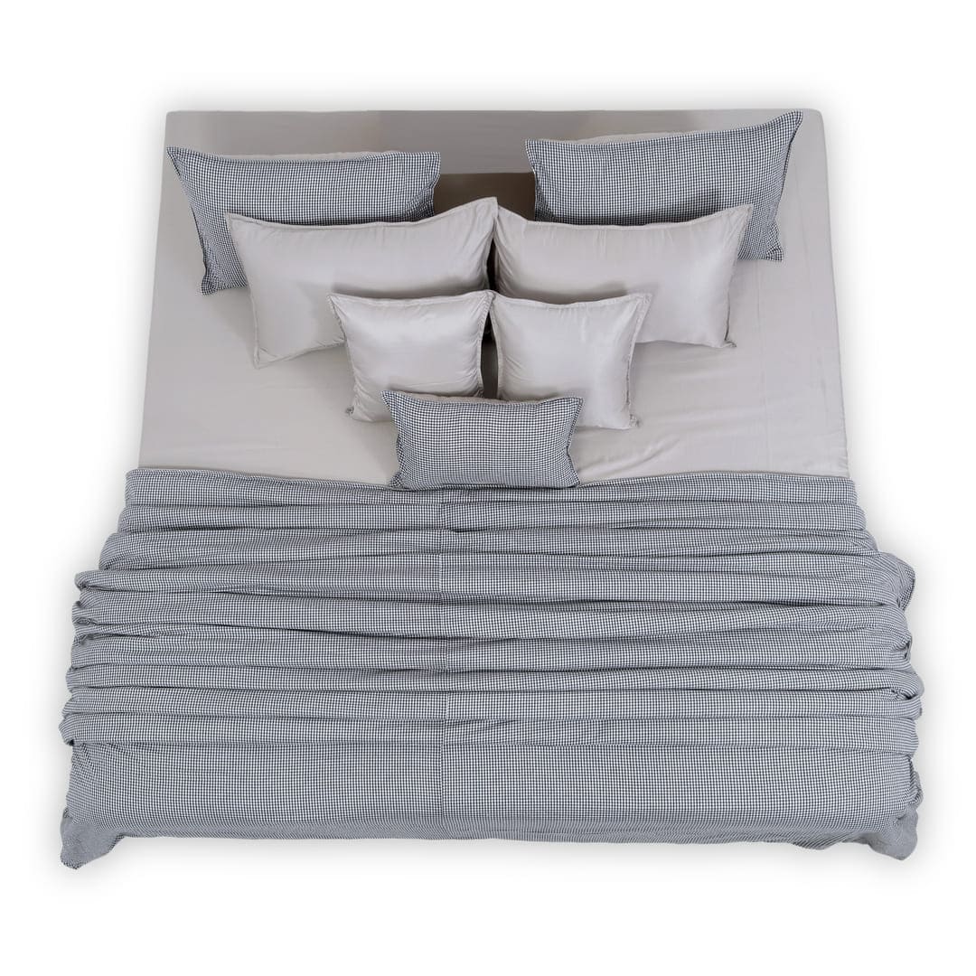 Linen Blend AC Comforter With 2 Pillow Cases and 1 Breakfast Pillow - Oxford