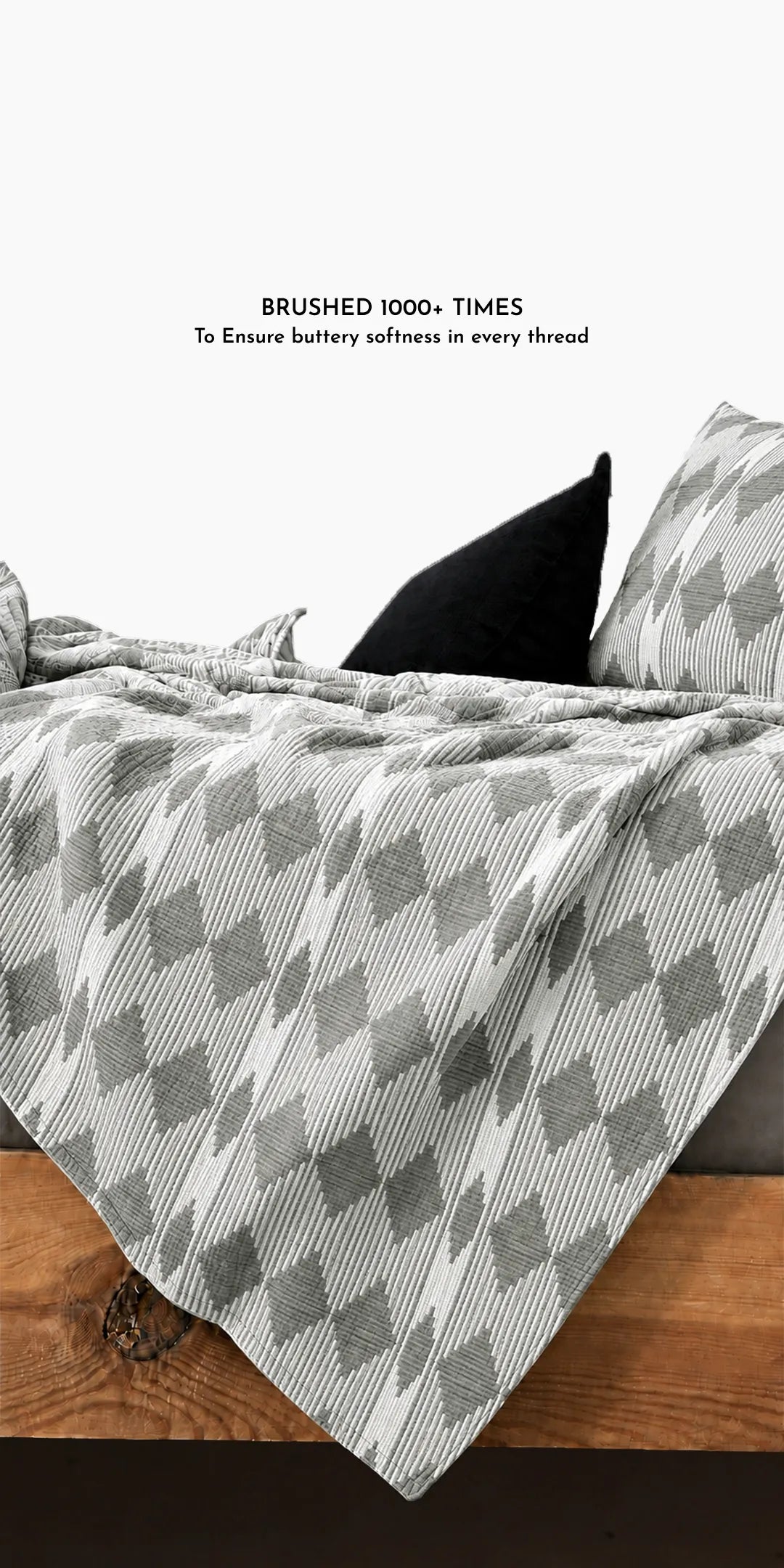 Zarf Plush Baby Size AC Blanket With One Pillow Cover - Lunar Dust