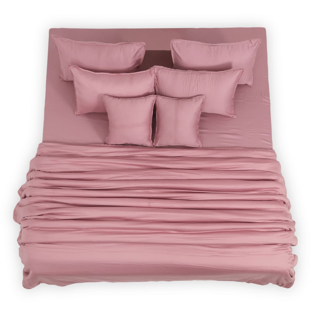 Zeries Egyptian Cotton Bedsheets With 2 Pillow Cases & 2 Cushion Covers - Ballet
