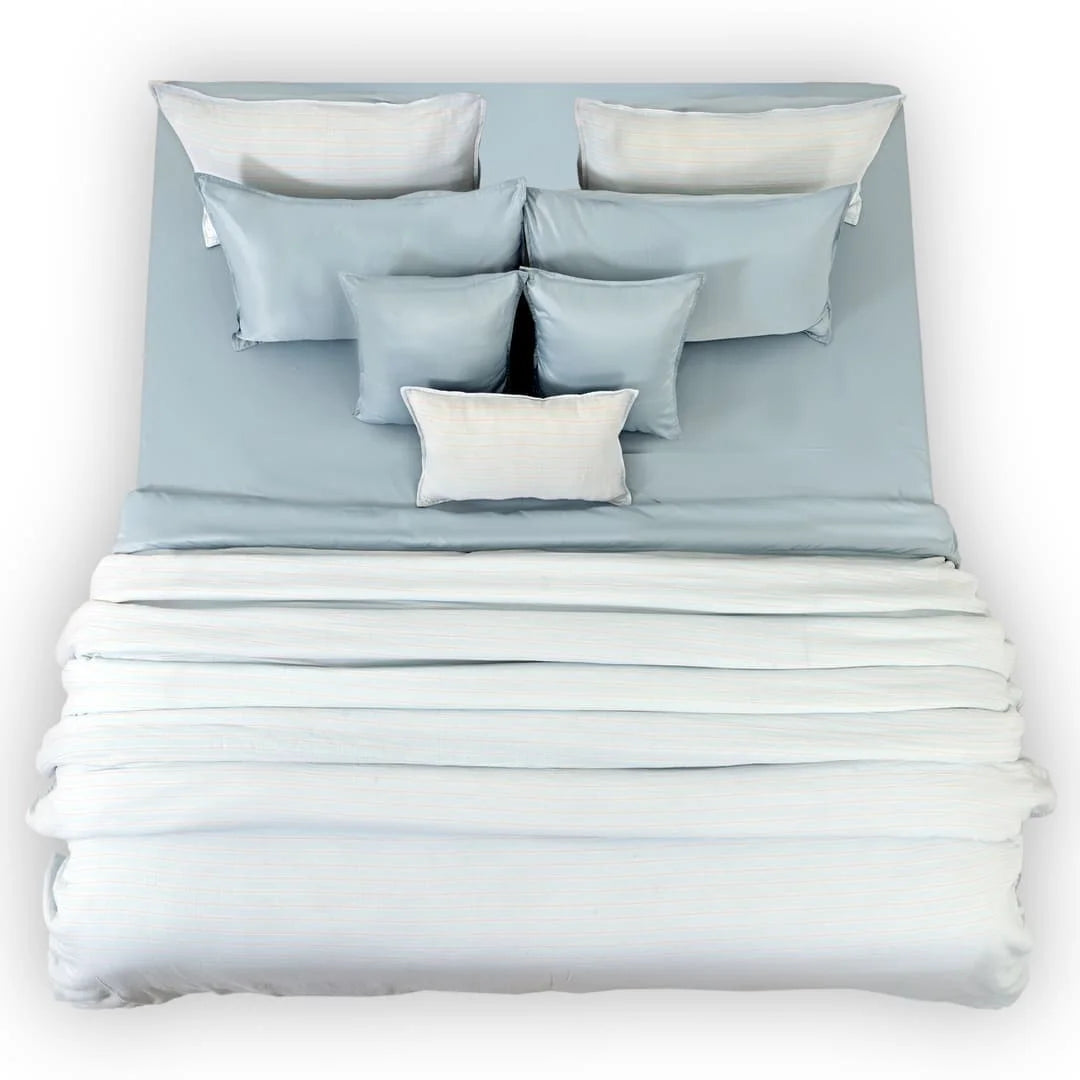 Linen Blend AC Comforter With 2 Pillow Cases and 1 Breakfast Pillow - Mirelle