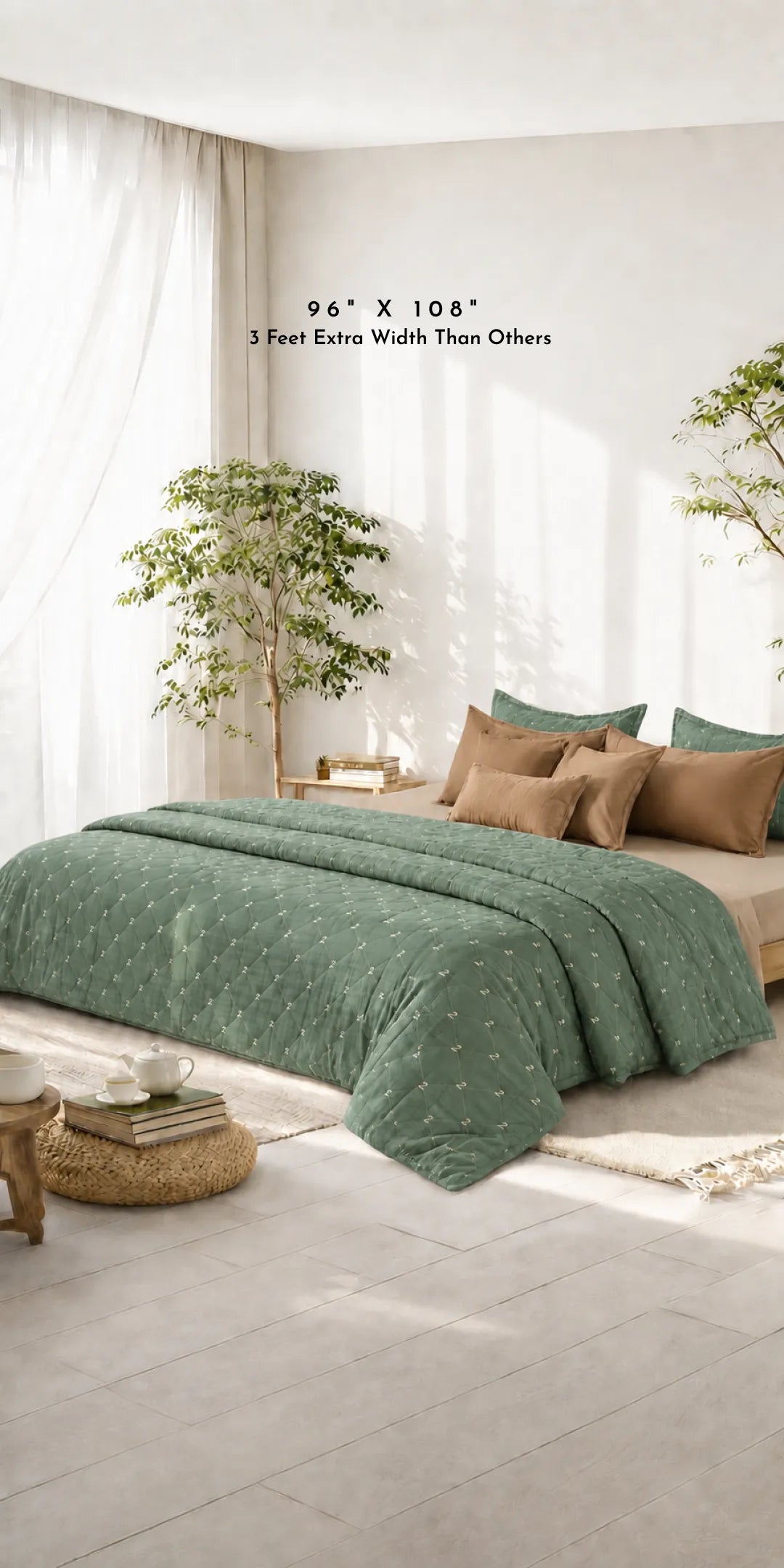 Zarf Luxe Micro Peached Vegan Comforter With 2 Pillow Cases - Marquee