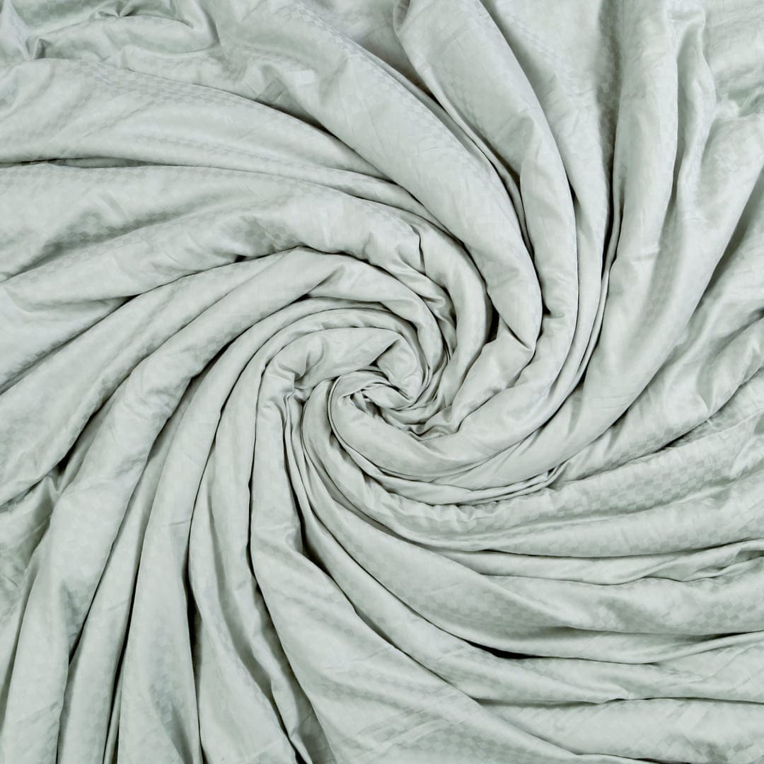 Zeries Egyptian Cotton Jacquard Bedsheets With 2 Pillow Cases & 2 Cushion Covers - Azure