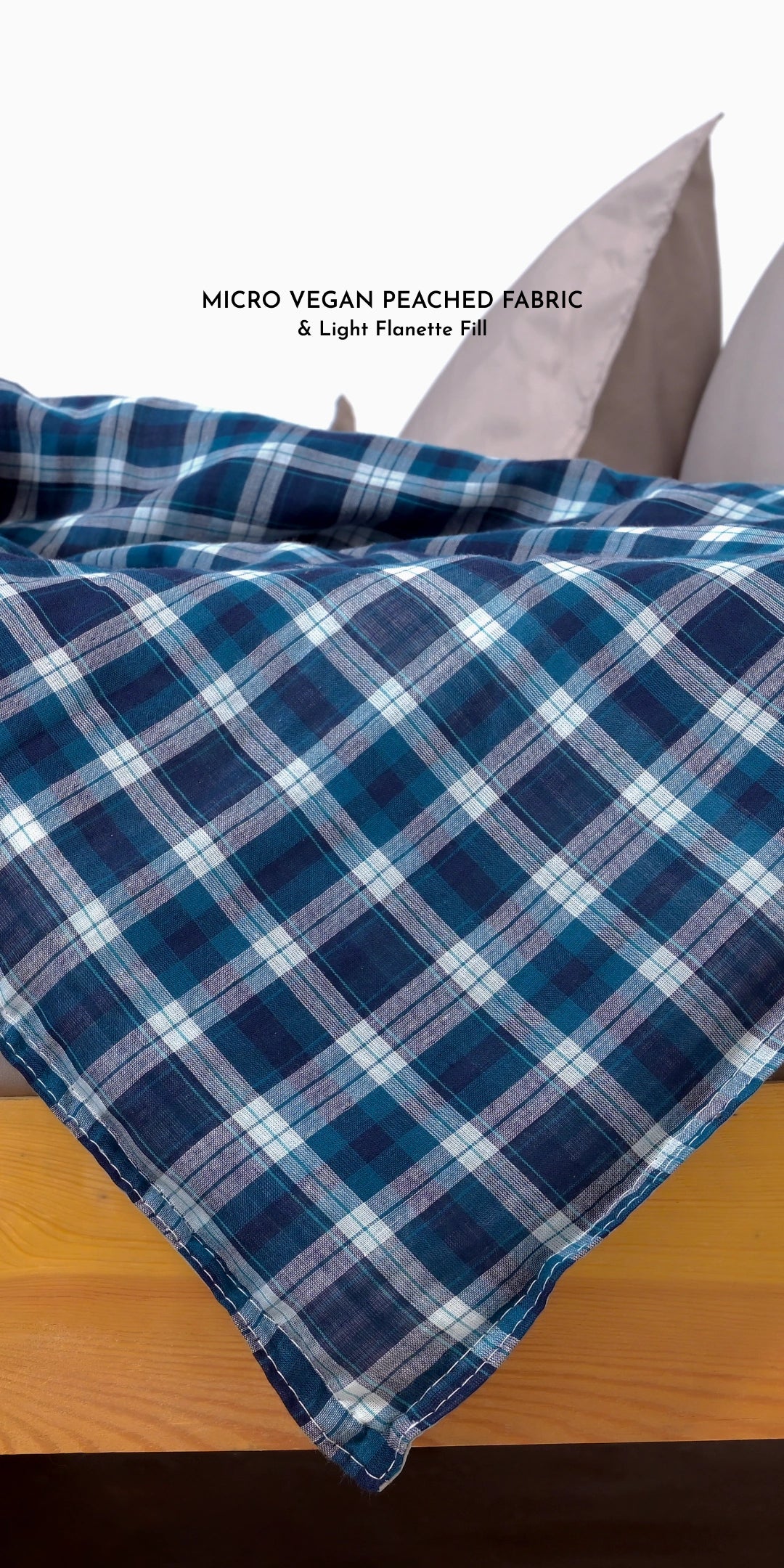 Linen Blend AC Comforter With 2 Pillow Cases and 1 Breakfast Pillow - Texon