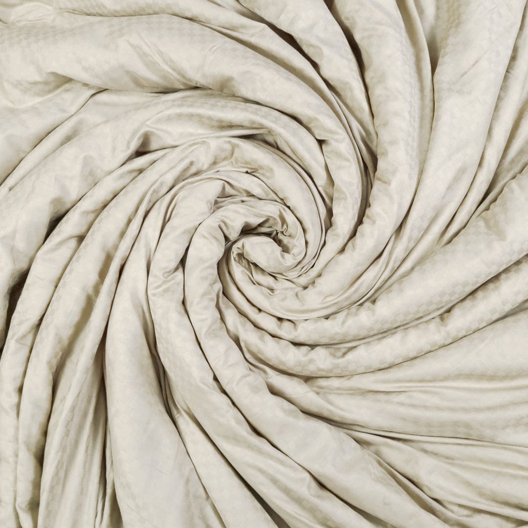Zeries Egyptian Cotton Jacquard Bedsheets With 2 Pillow Cases & 2 Cushion Covers - Bisque