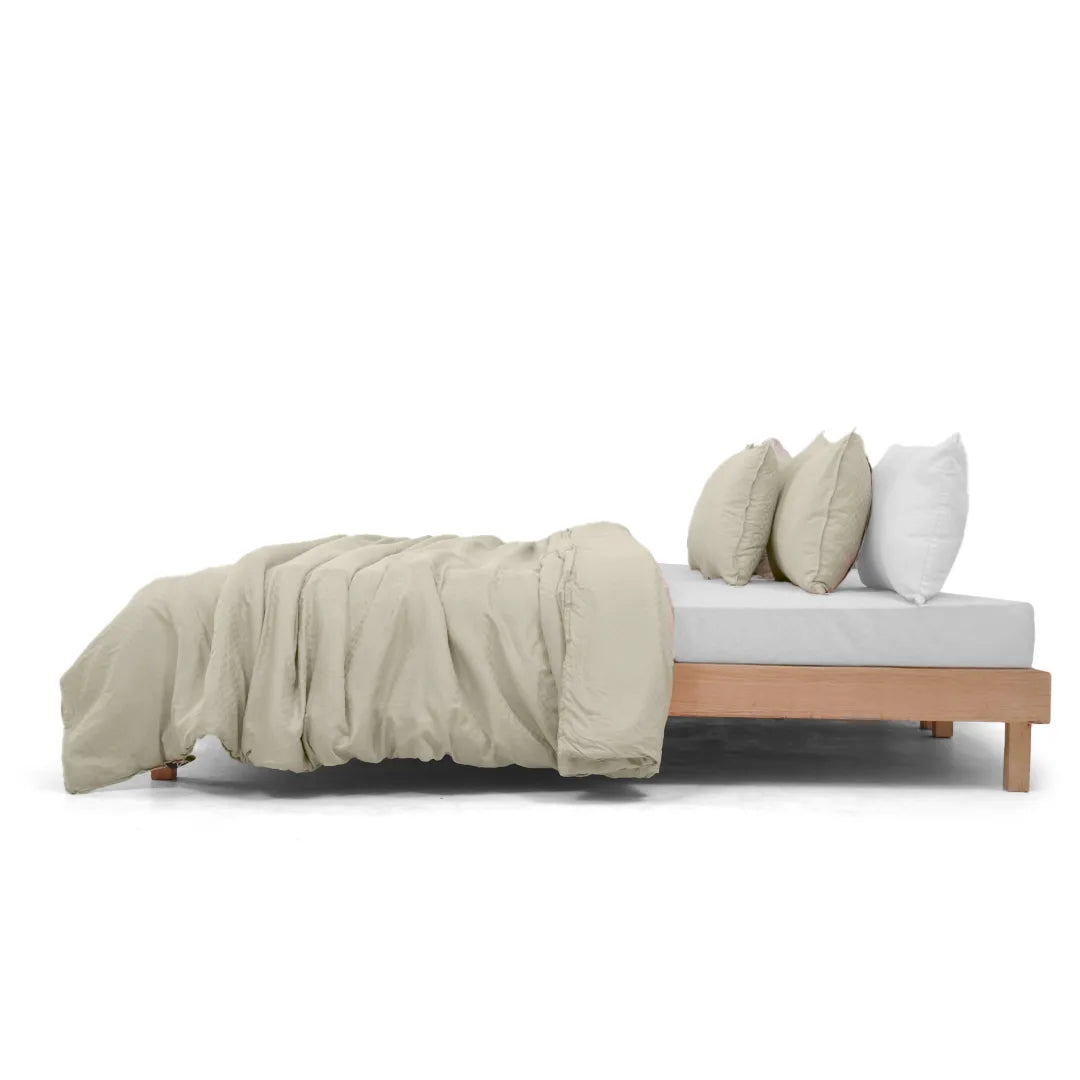 ZARF Egyptian Cotton Comforter With 2 Pillowcases & 2 Cushion Covers - Bisque