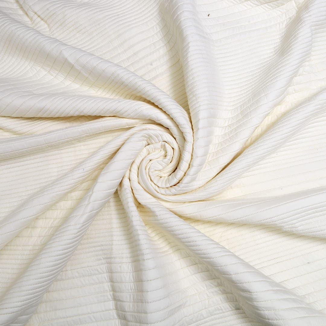 Zarf California King Size AC Comforters With 2 Pillow Cases & 2 Cushion Covers - Off-White