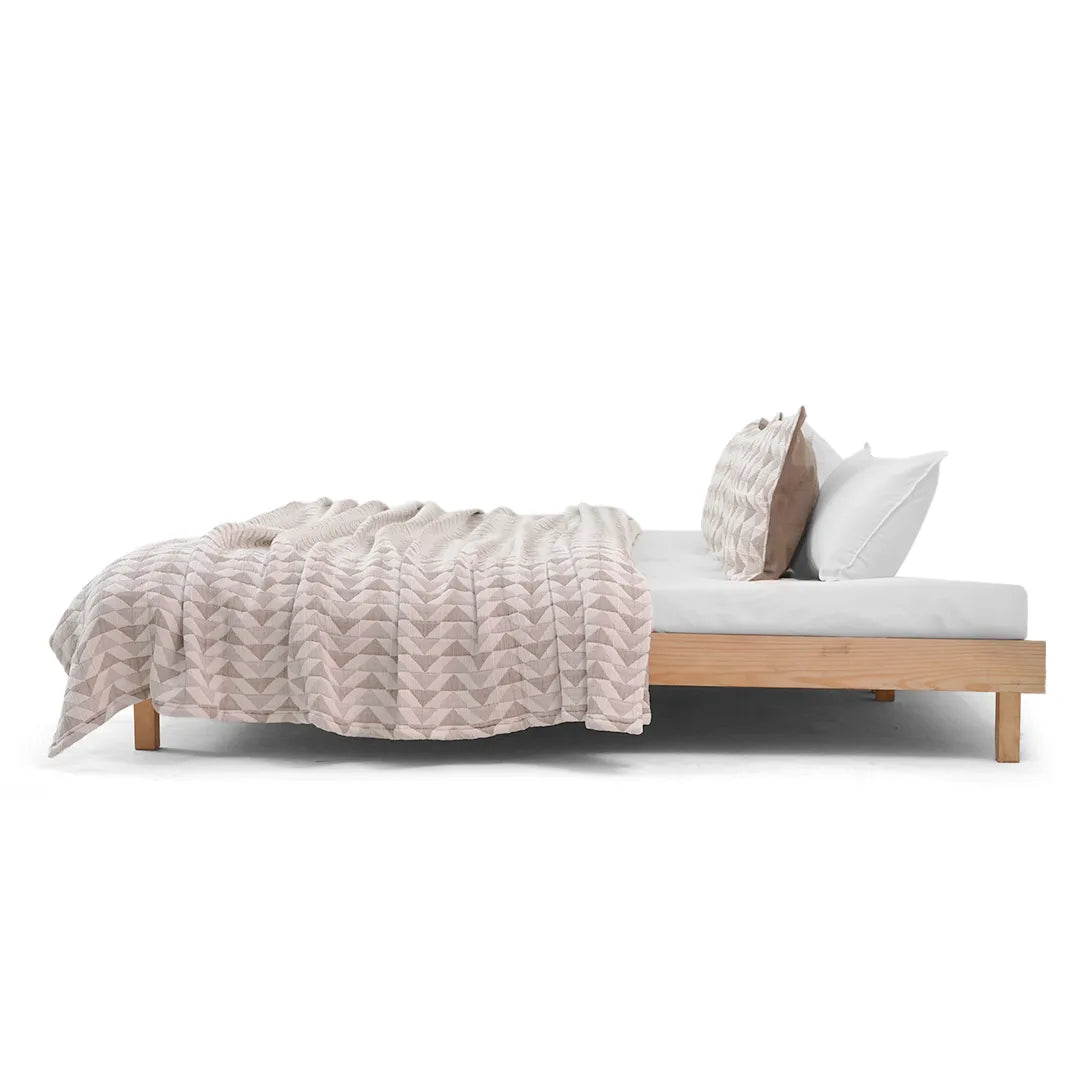 Zarf California King Size Plush Cotton AC Blanket With 2 Pillow Cases - Celestial Grey