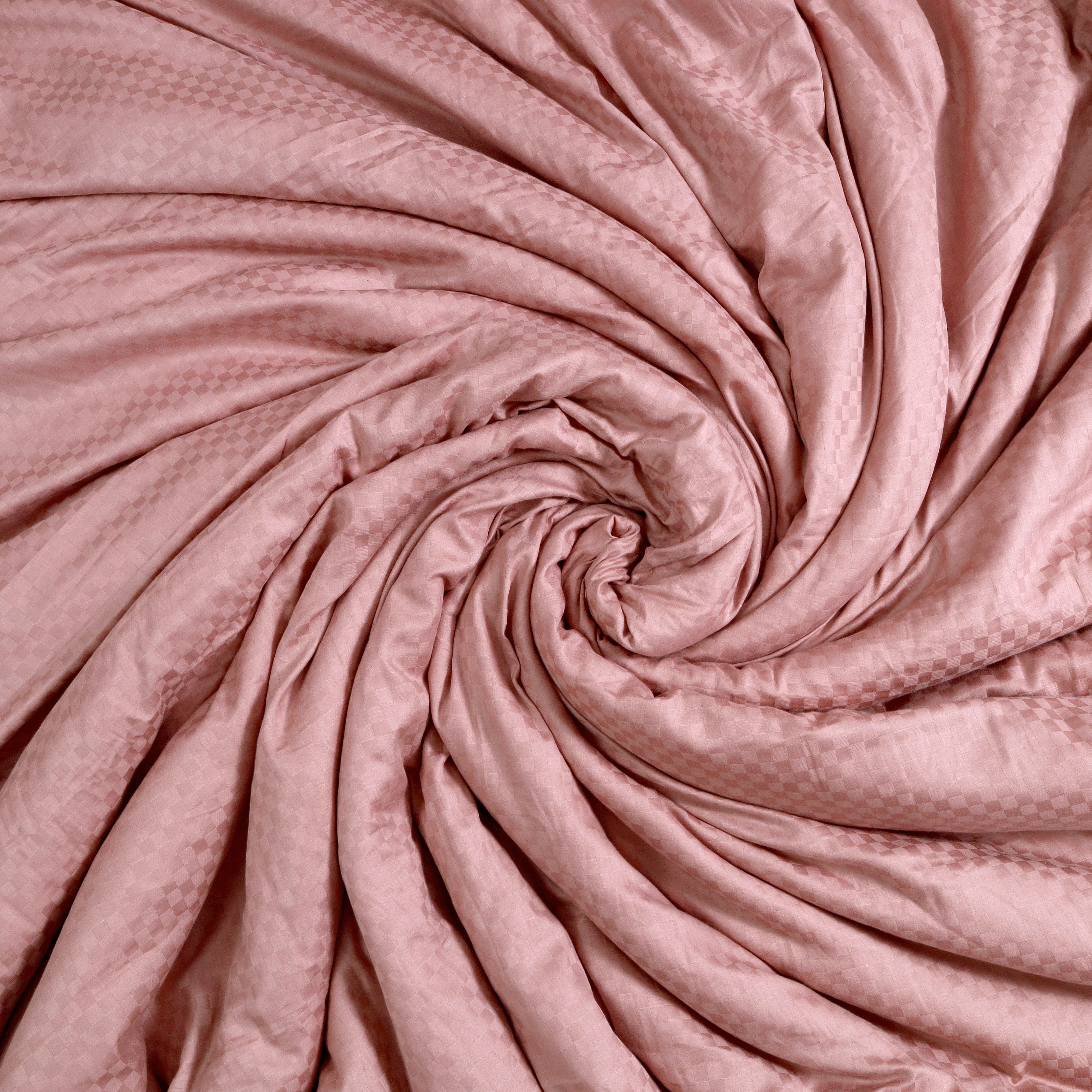 Zeries Egyptian Cotton Jacquard Bedsheets With 2 Pillow Cases & 2 Cushion Covers - Petal