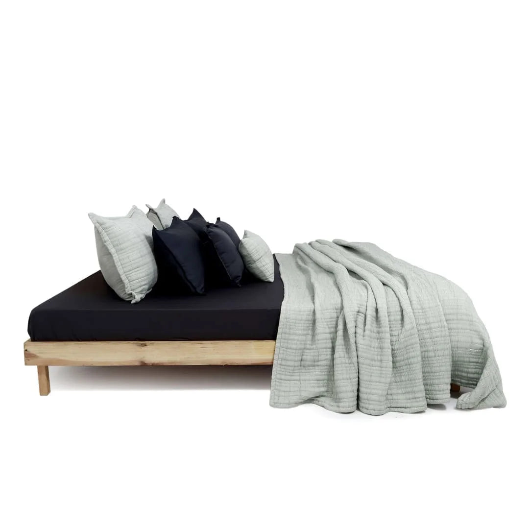 Zarf King Size Pure Cotton Cottage Blanket with 2 Pillowcases and 1 Cushion Cover - Springleaf