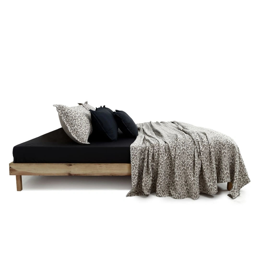 Zarf King Size Pure Cotton Cottage Comforter with 2 Pillowcases - Oatshade