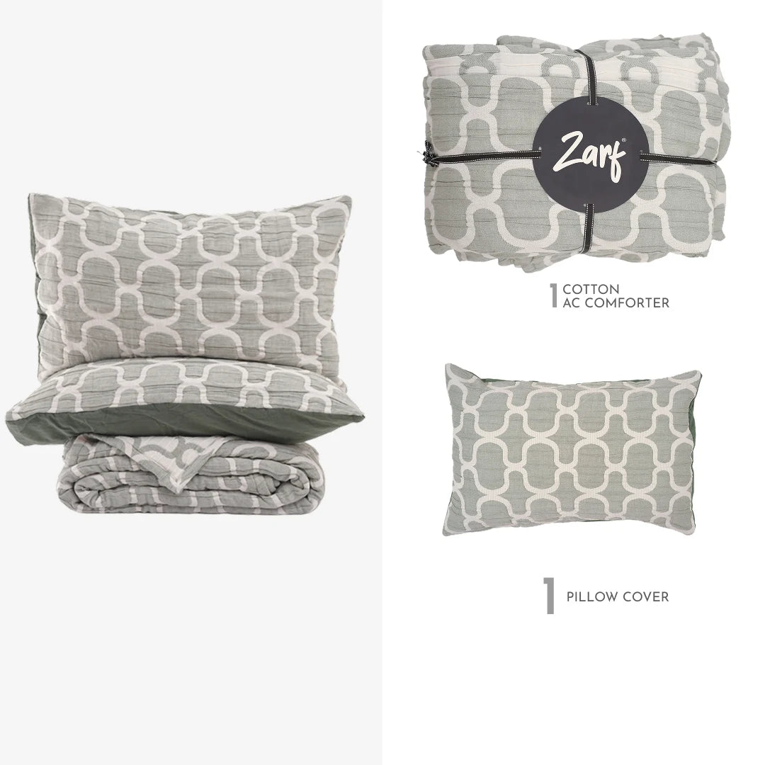 Zarf All-Season Plush Baby Size AC Comforter With 1 Pillow Case - Earthveil