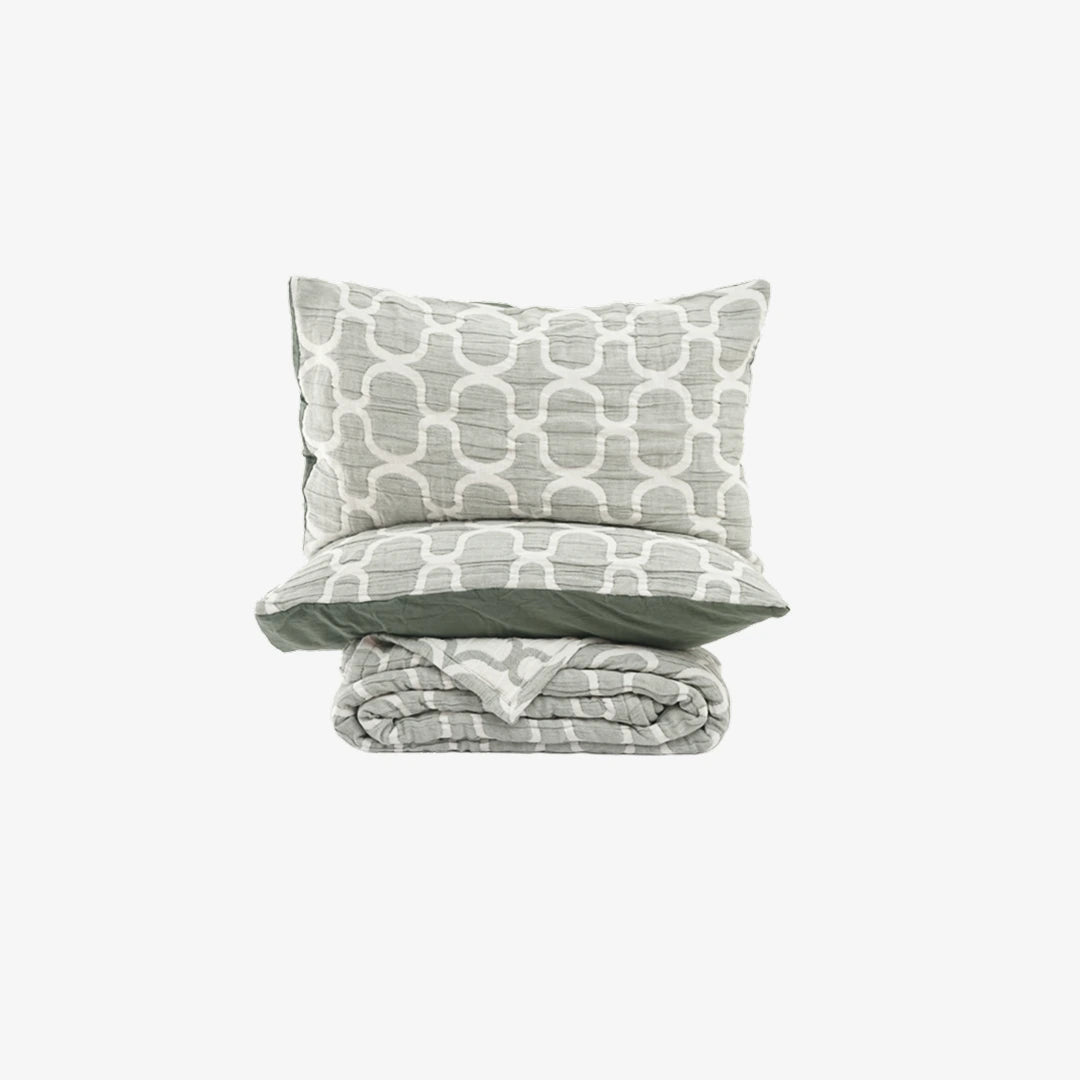 Zarf California King Size Plush Cotton AC Blanket With 2 Pillow Cases - Earthveil
